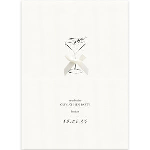 Martini Hen/Bachelorette/Shower Card - Ten Story Stationery