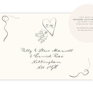 Parisian Lovers - Personalised Invite Envelope - Ten Story Stationery