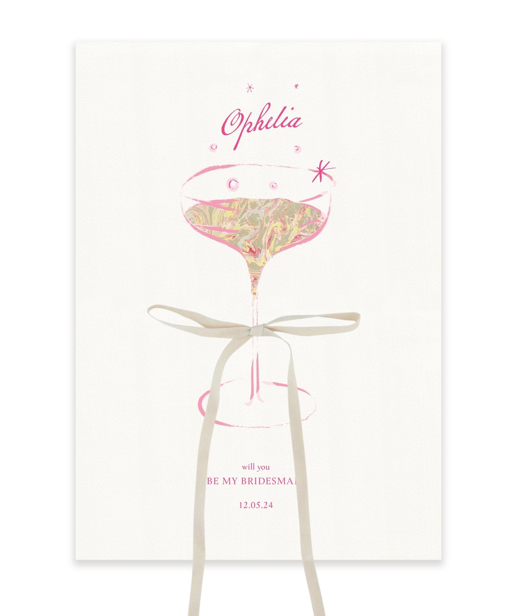Pink "Be My" Card - Ten Story Stationery