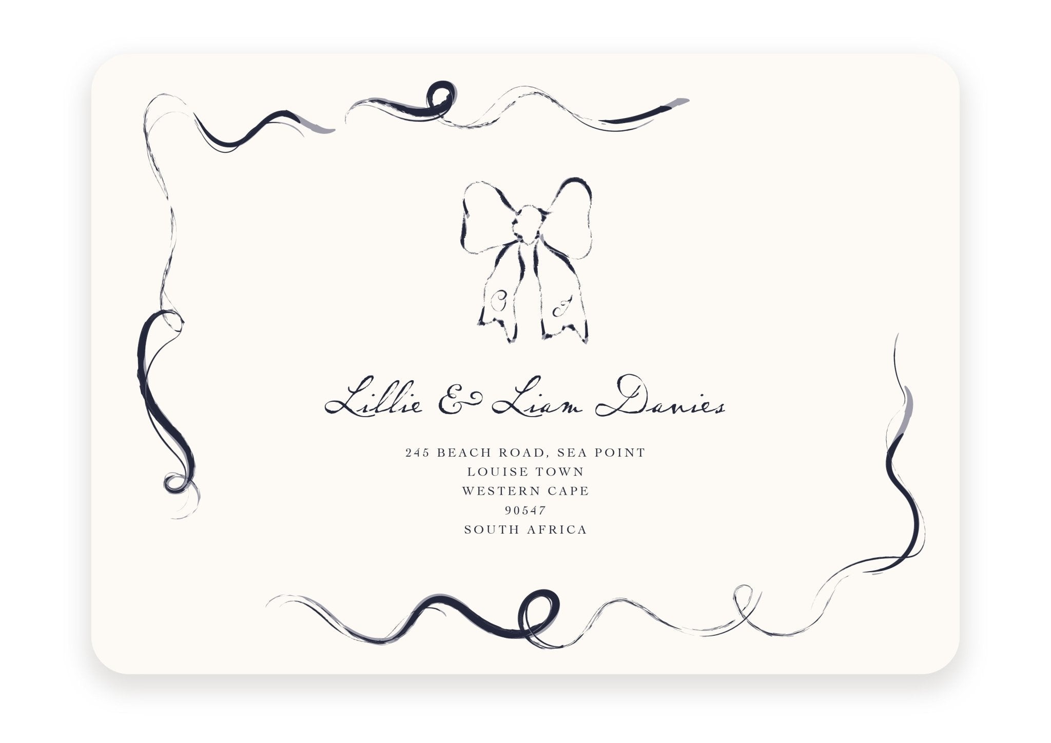 The Year Of The Bow Version 2 - Personalised Invite Envelope - Ten Story Stationery