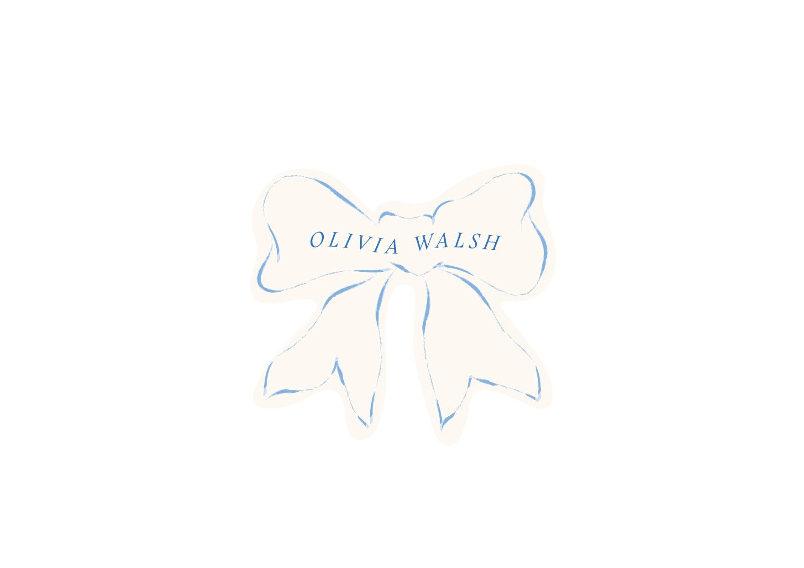 The Year Of The Bow - Bow Shaped Name Card 2