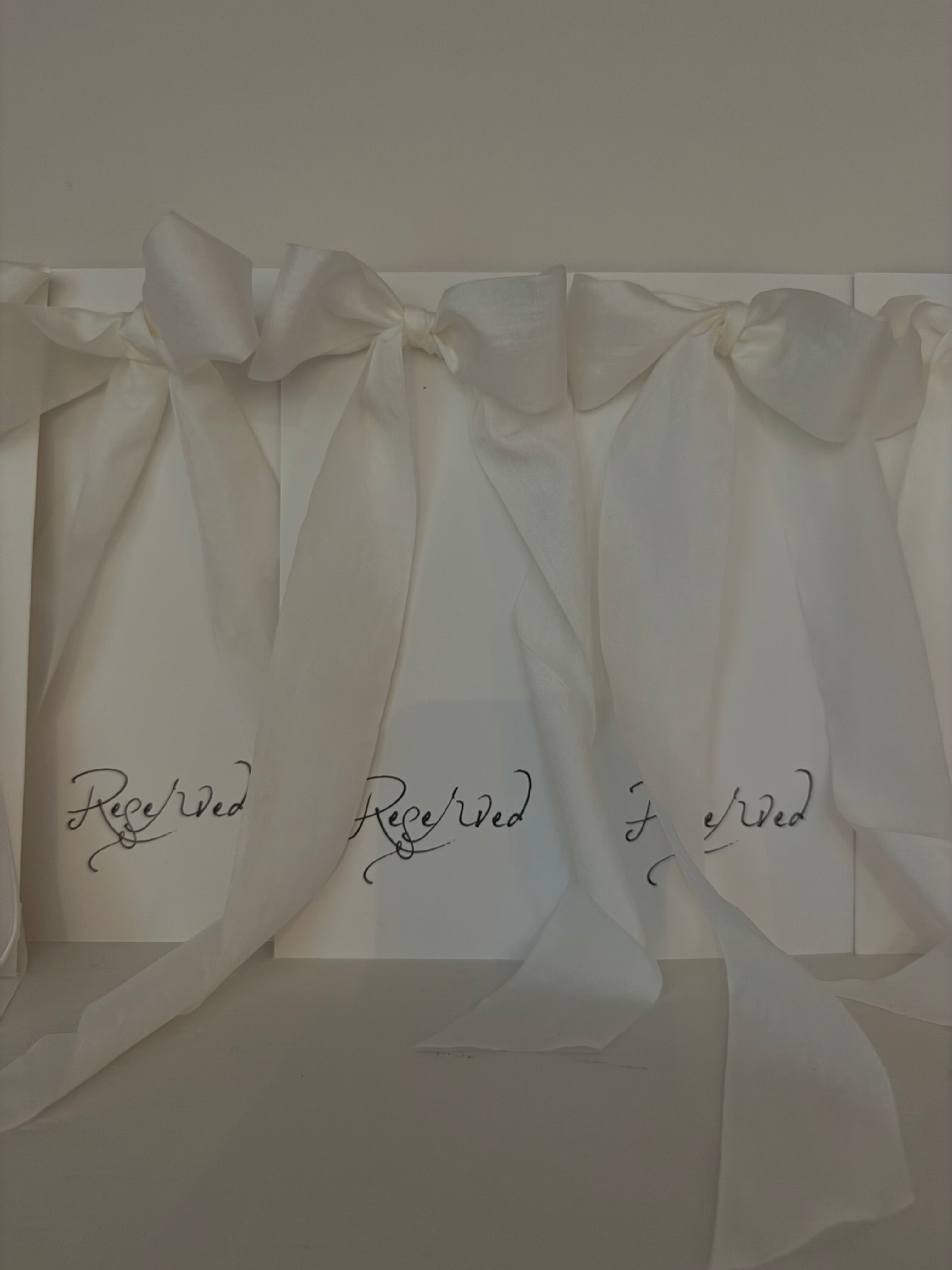 Soiree Romantique  - Reserved Signs with Silk Bow