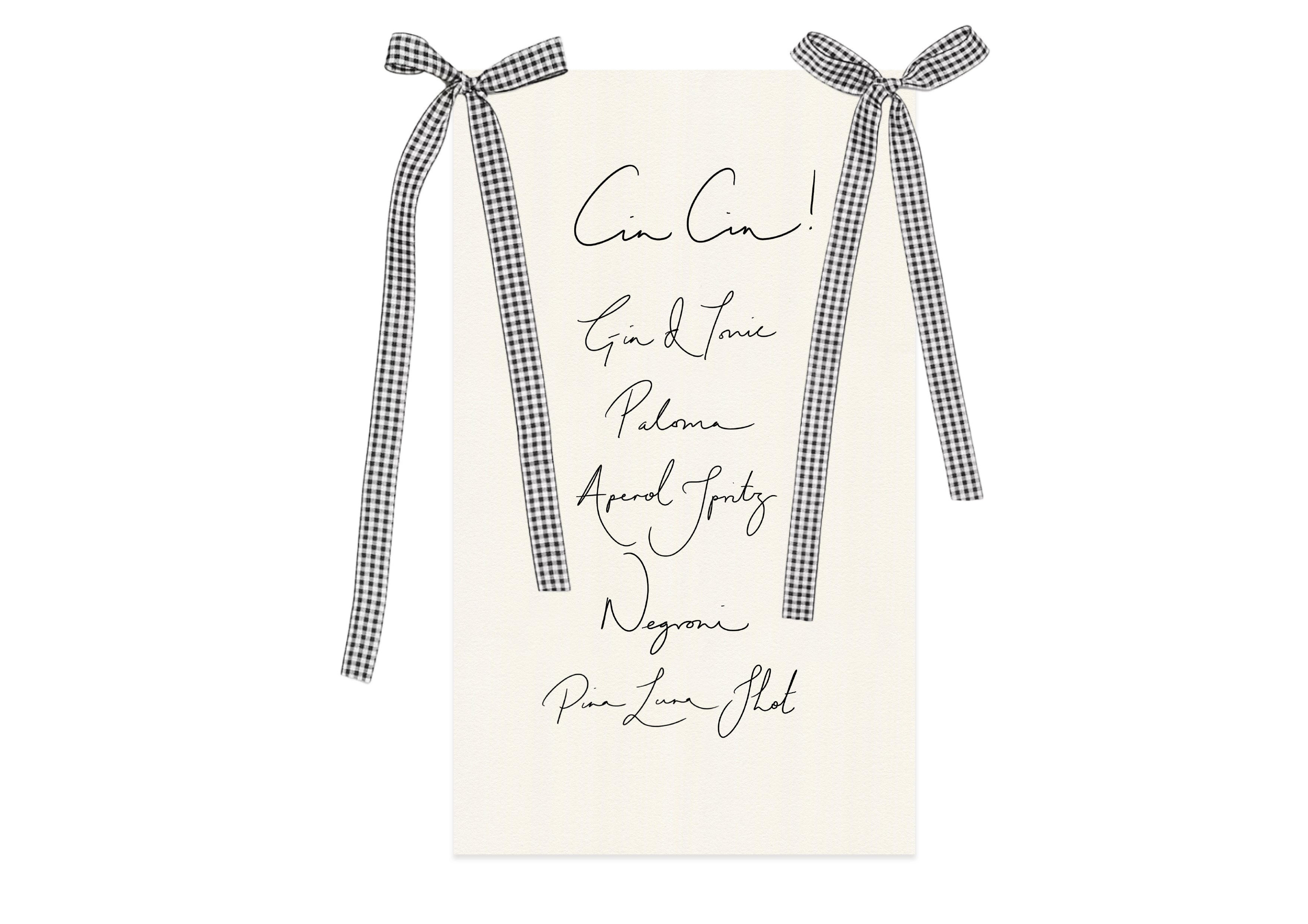 Handwritten Set  - Bar Menu 2