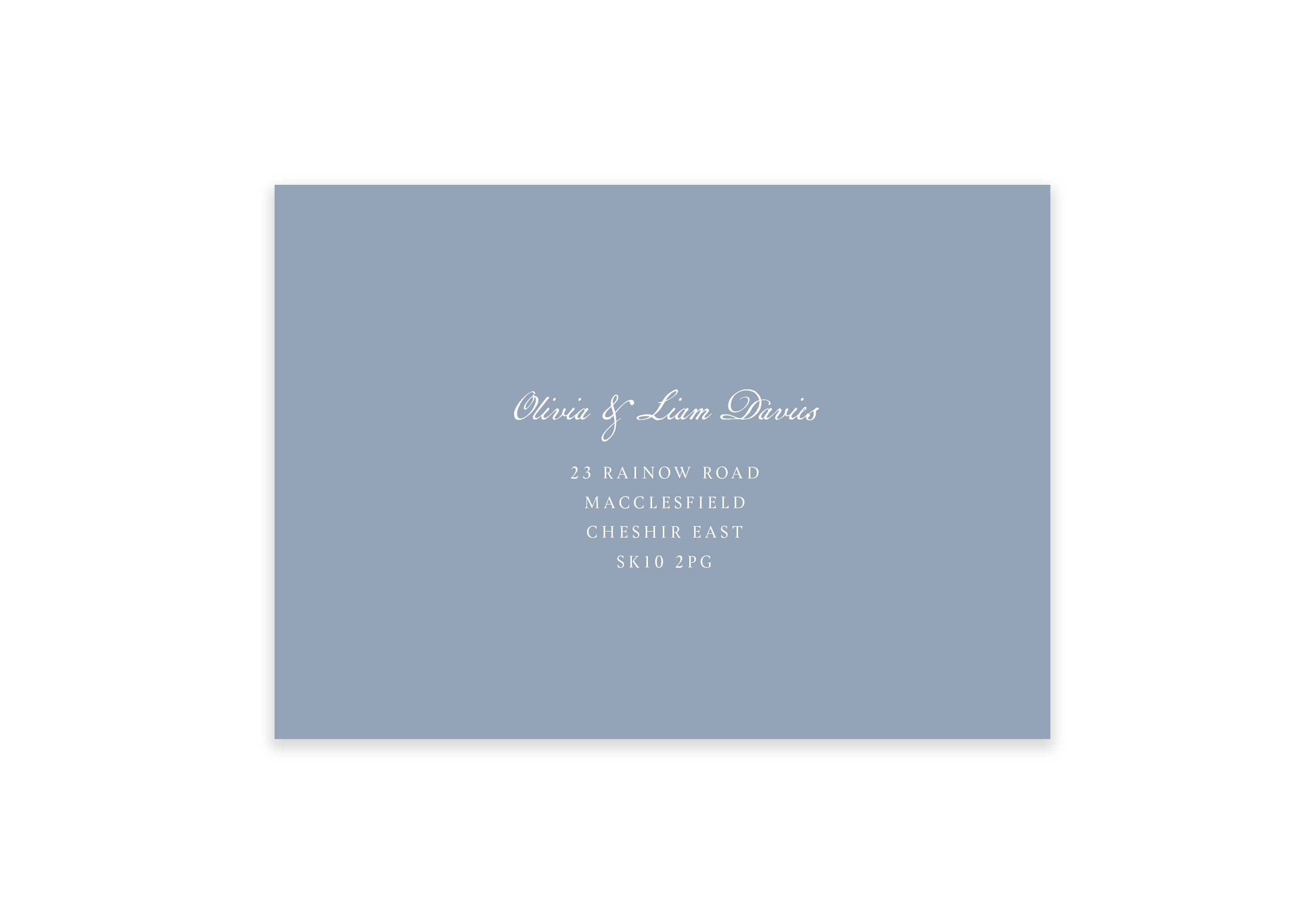 Mon Cheri - Blue Save The Date/Invite Envelope