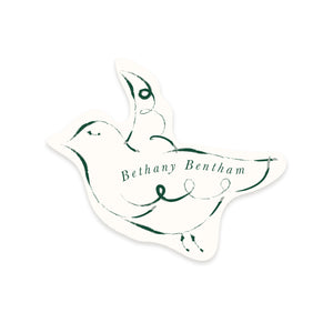 Ten Story Signature - Lovebird Name Card - Green
