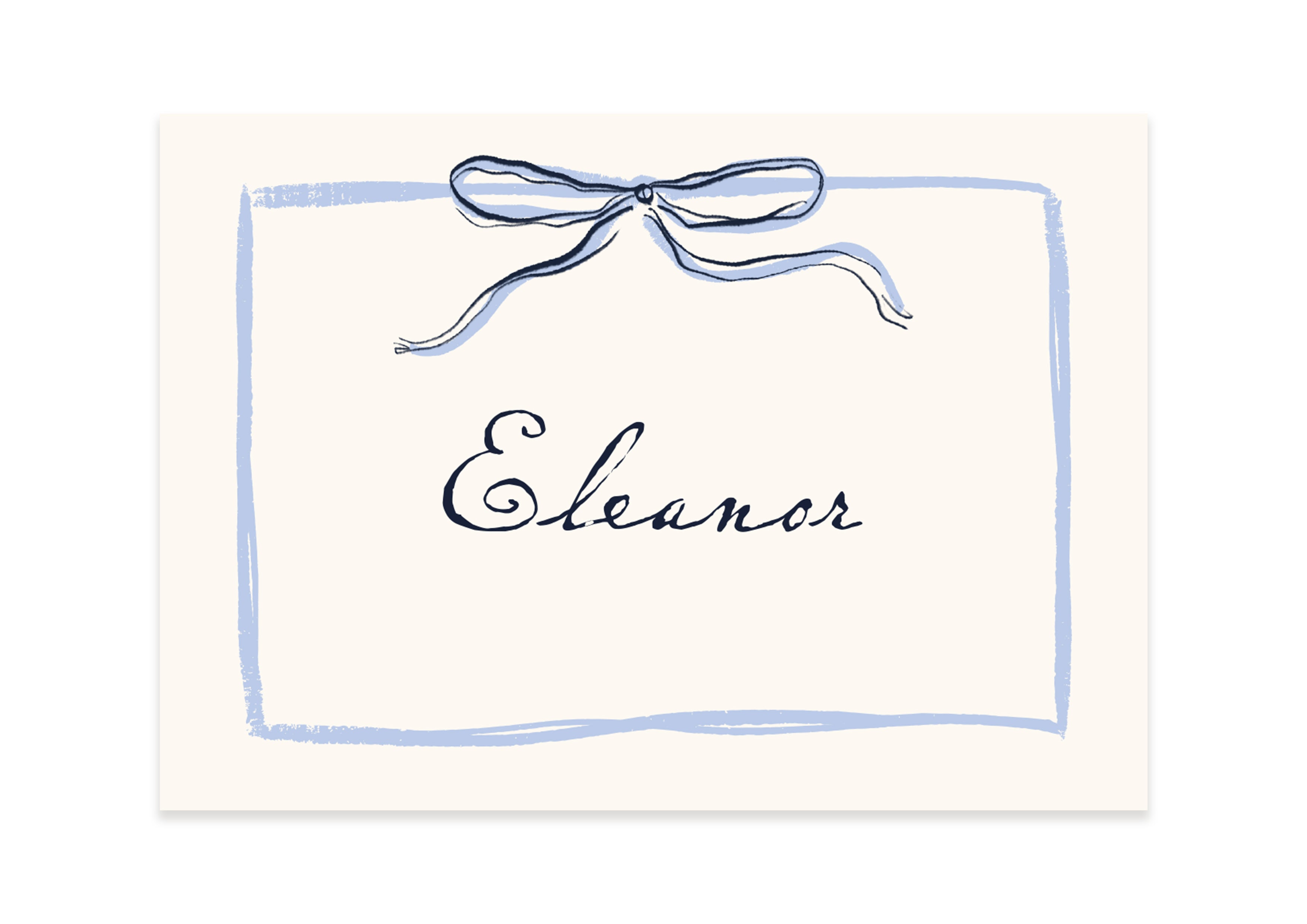 The Year Of The Bow - Blue Border Name Card