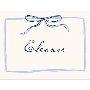 The Year Of The Bow - Blue Border Name Card
