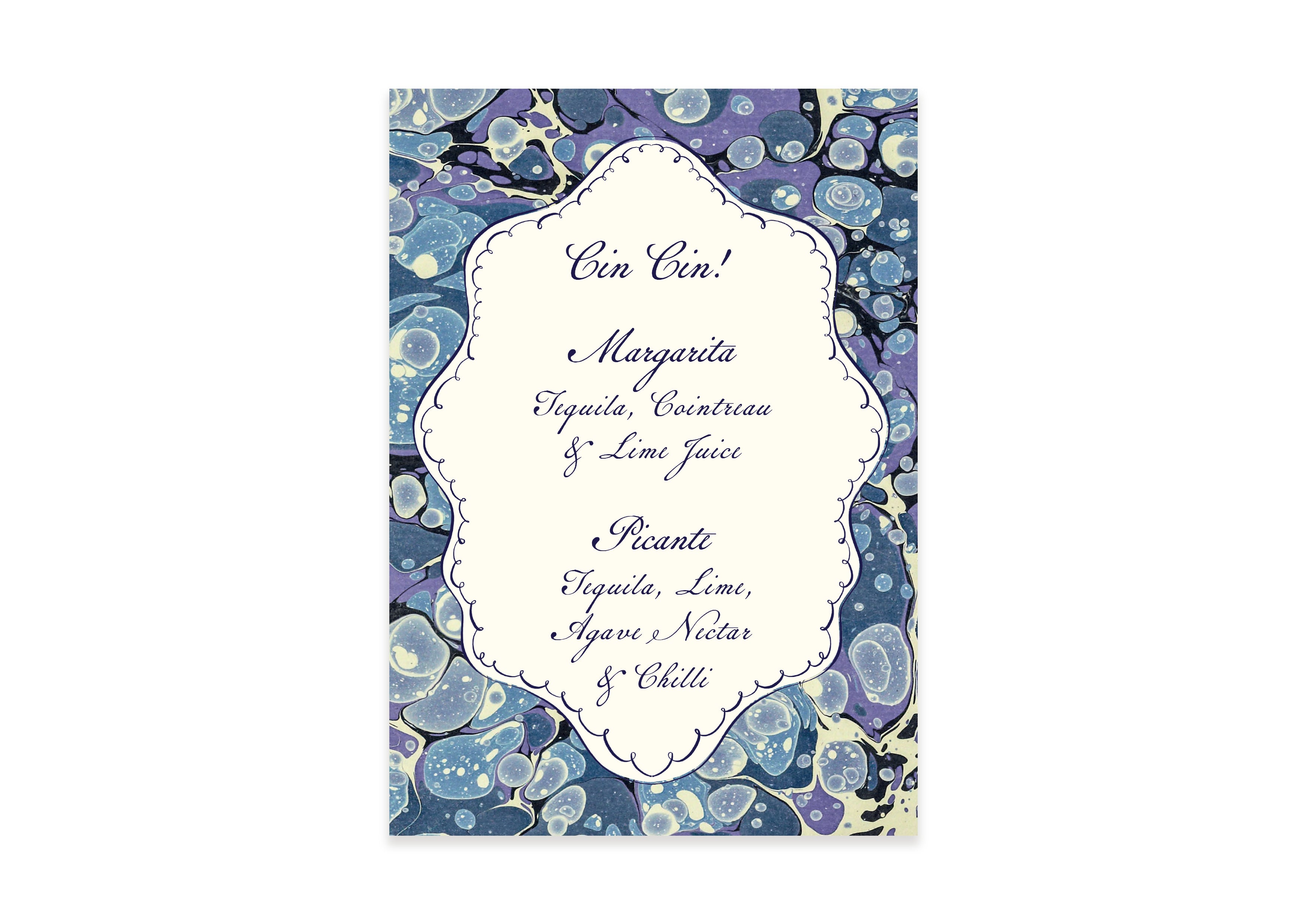 Mon Cheri  - Blue Drinks Menu