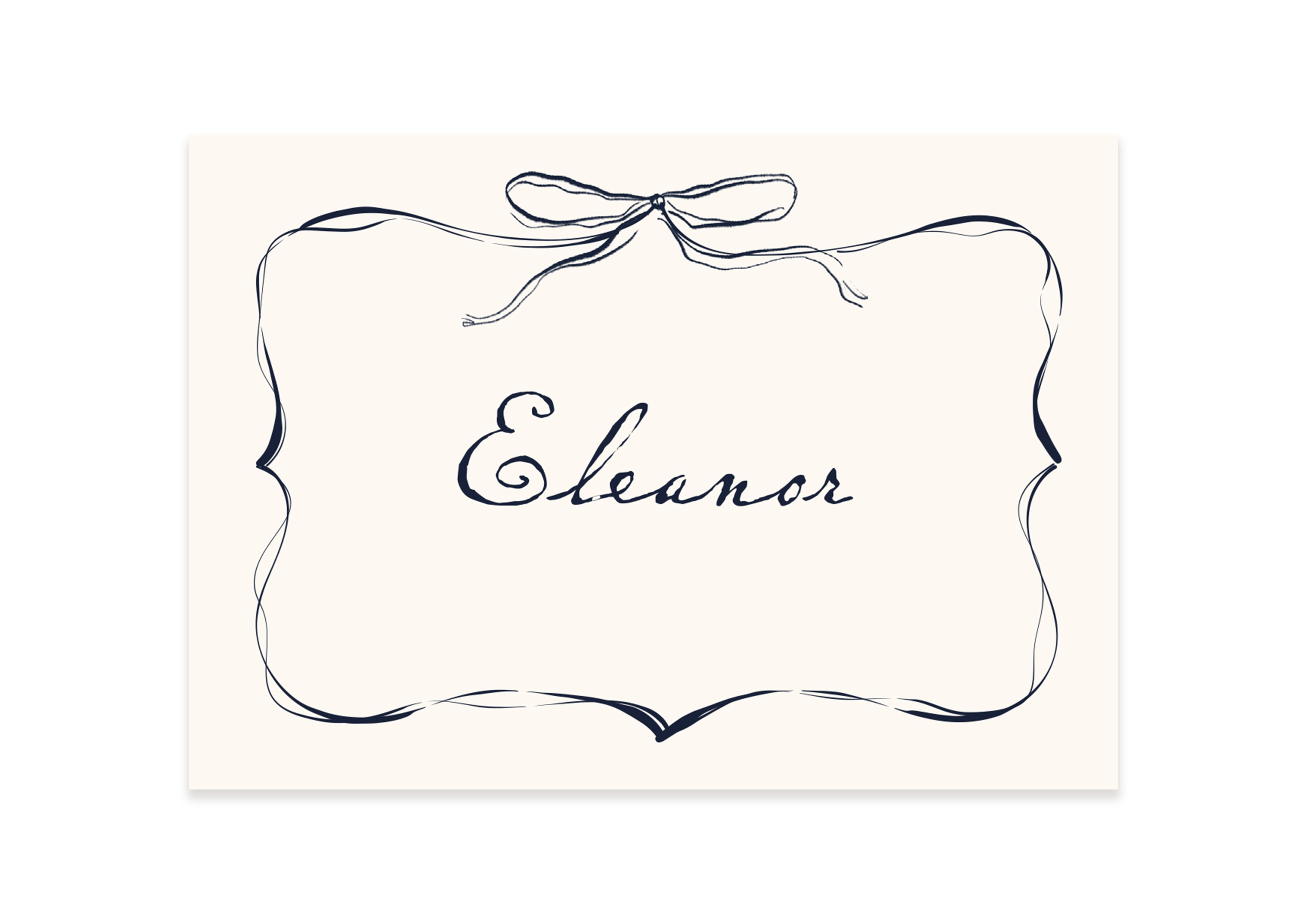 The Year Of The Bow - Bow Border Name Card