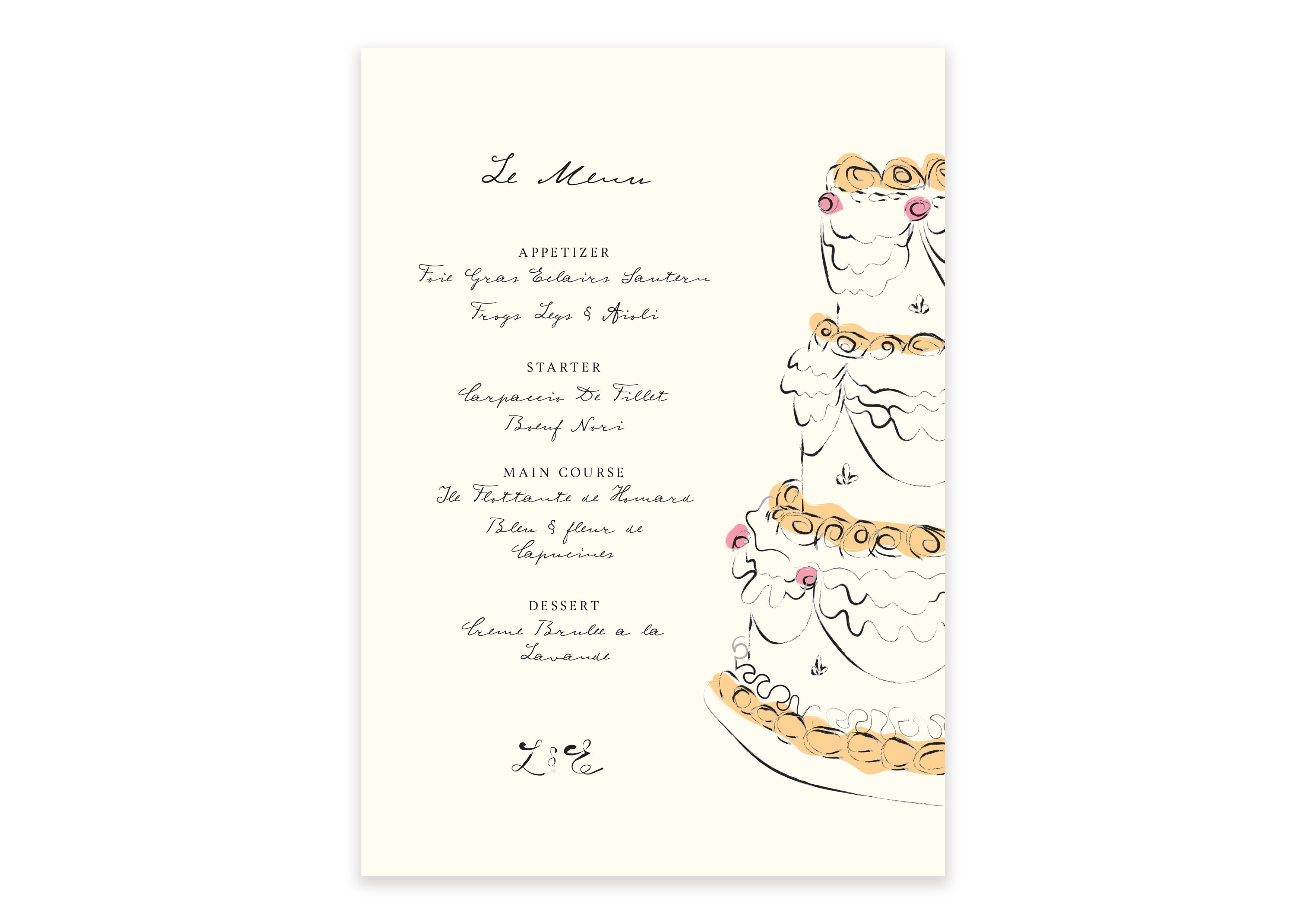 Parisian Lovers  - Cake Menu