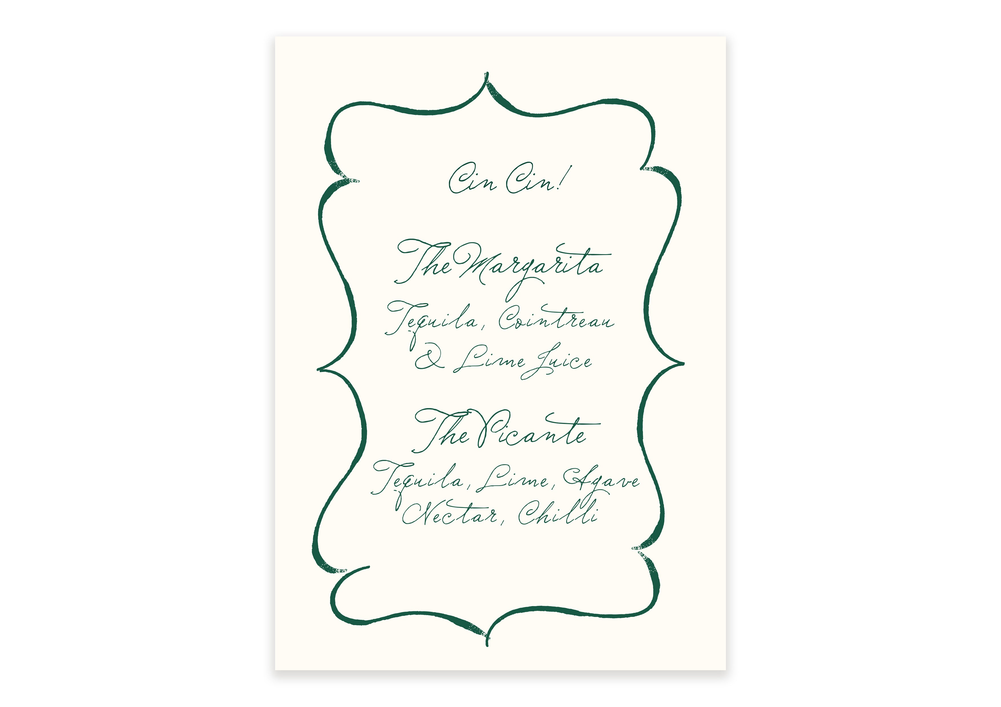 Ten Story Signature  - Drinks Menu - Green