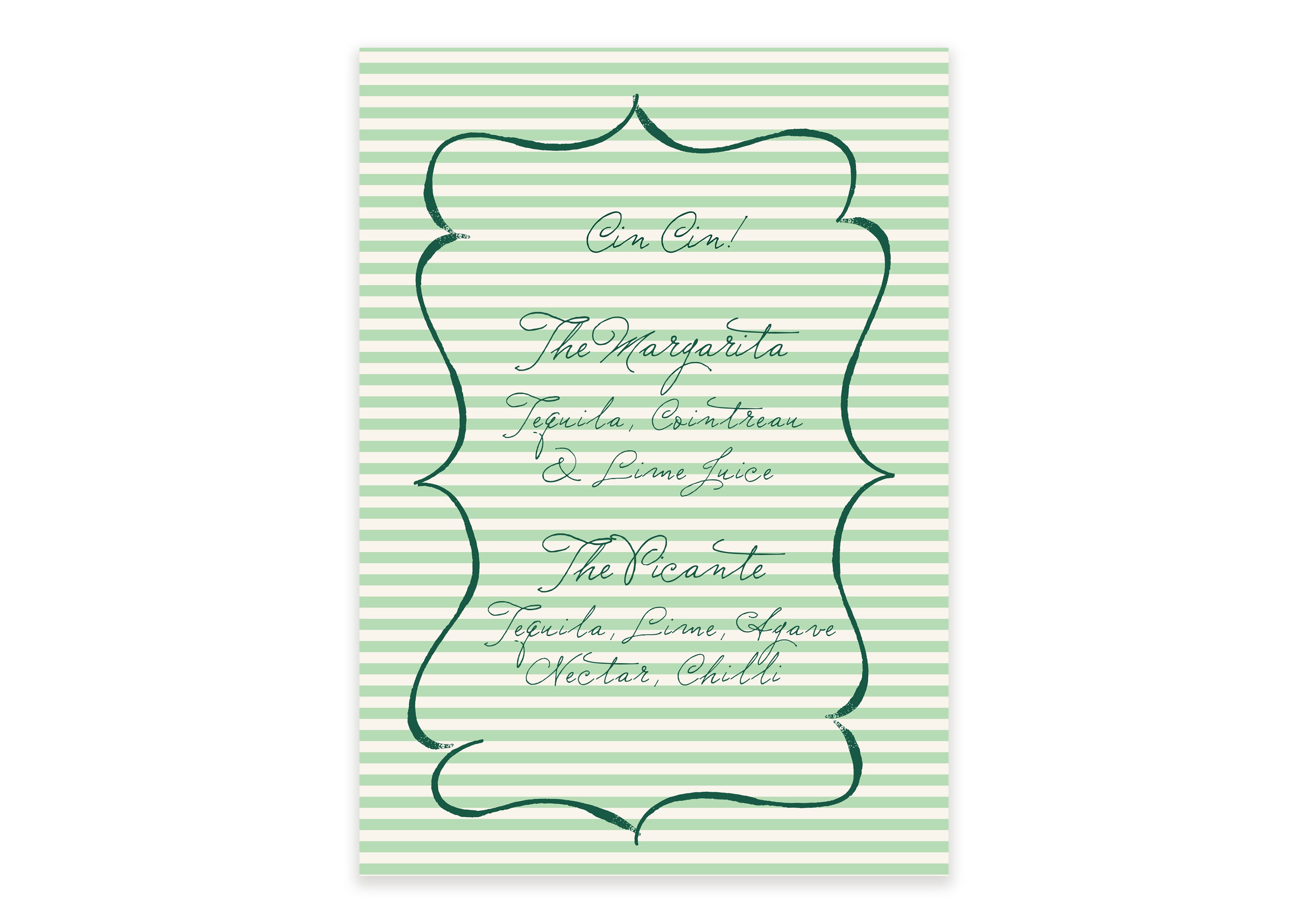 Ten Story Signature  - Drinks Menu - Green