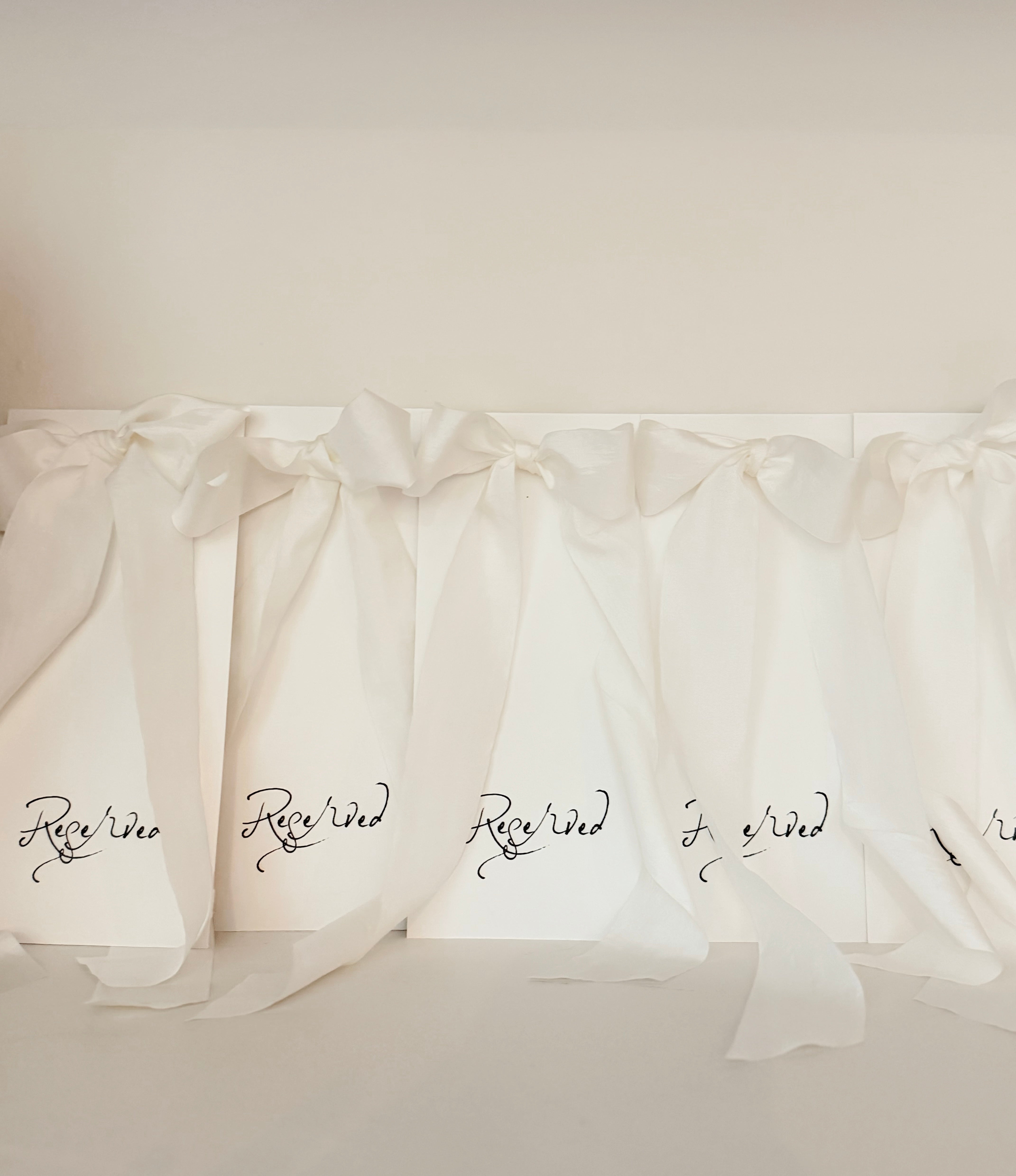 Soiree Romantique  - Reserved Signs with Silk Bow