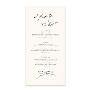 The Year Of The Bow  - Long Dinner Menu