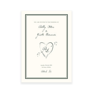 Mon Chéri - Dark Green Invitation