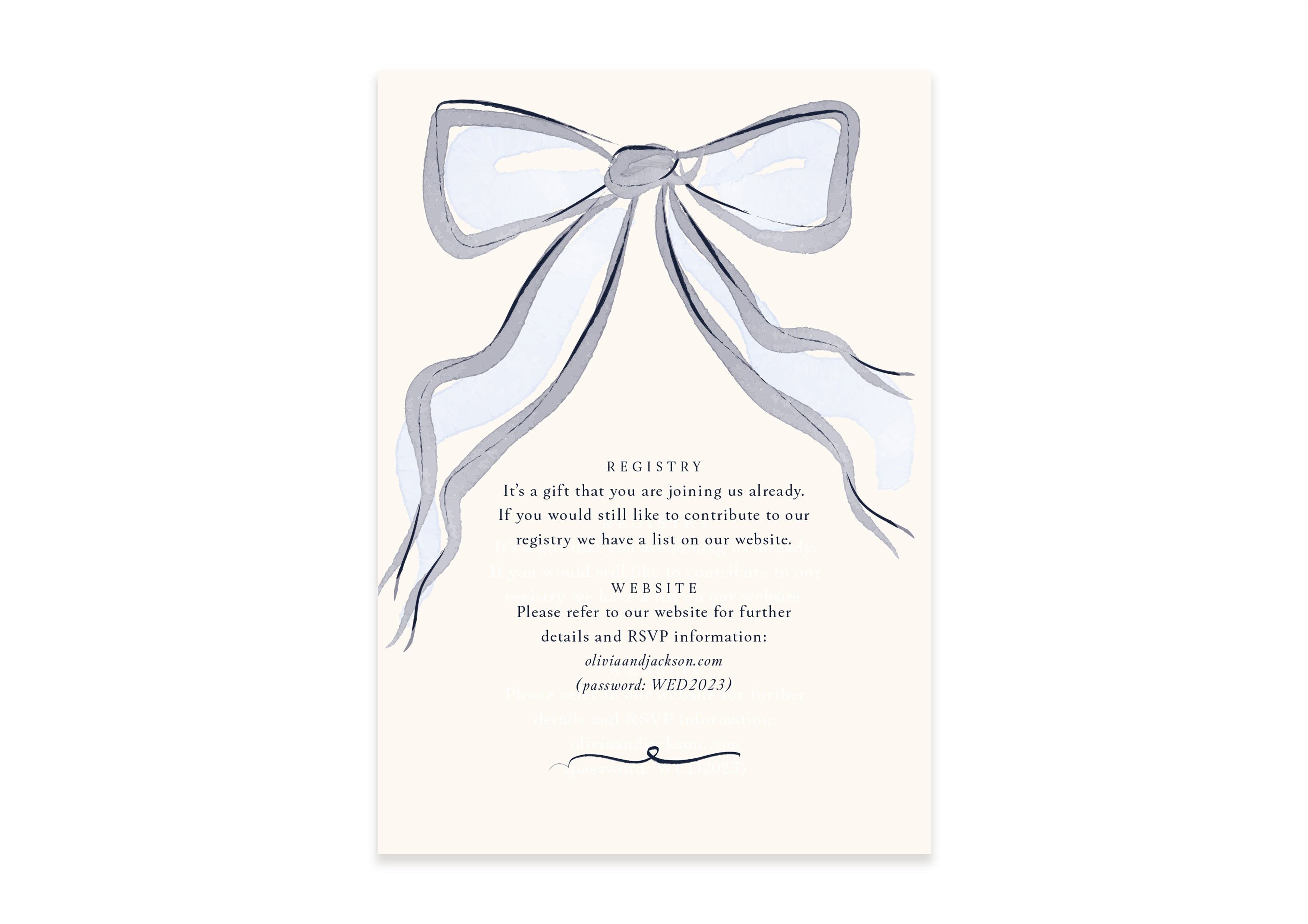 The Year Of The Bow - Double-sided Details slip V2