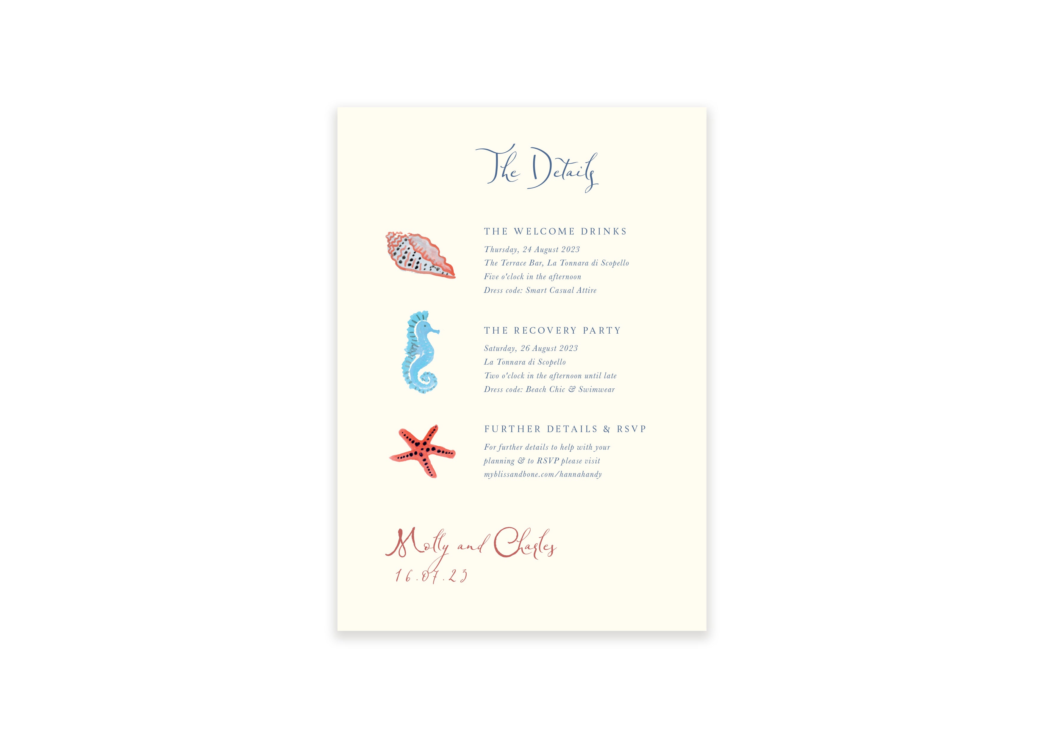 The Destination Suite - Details Slip