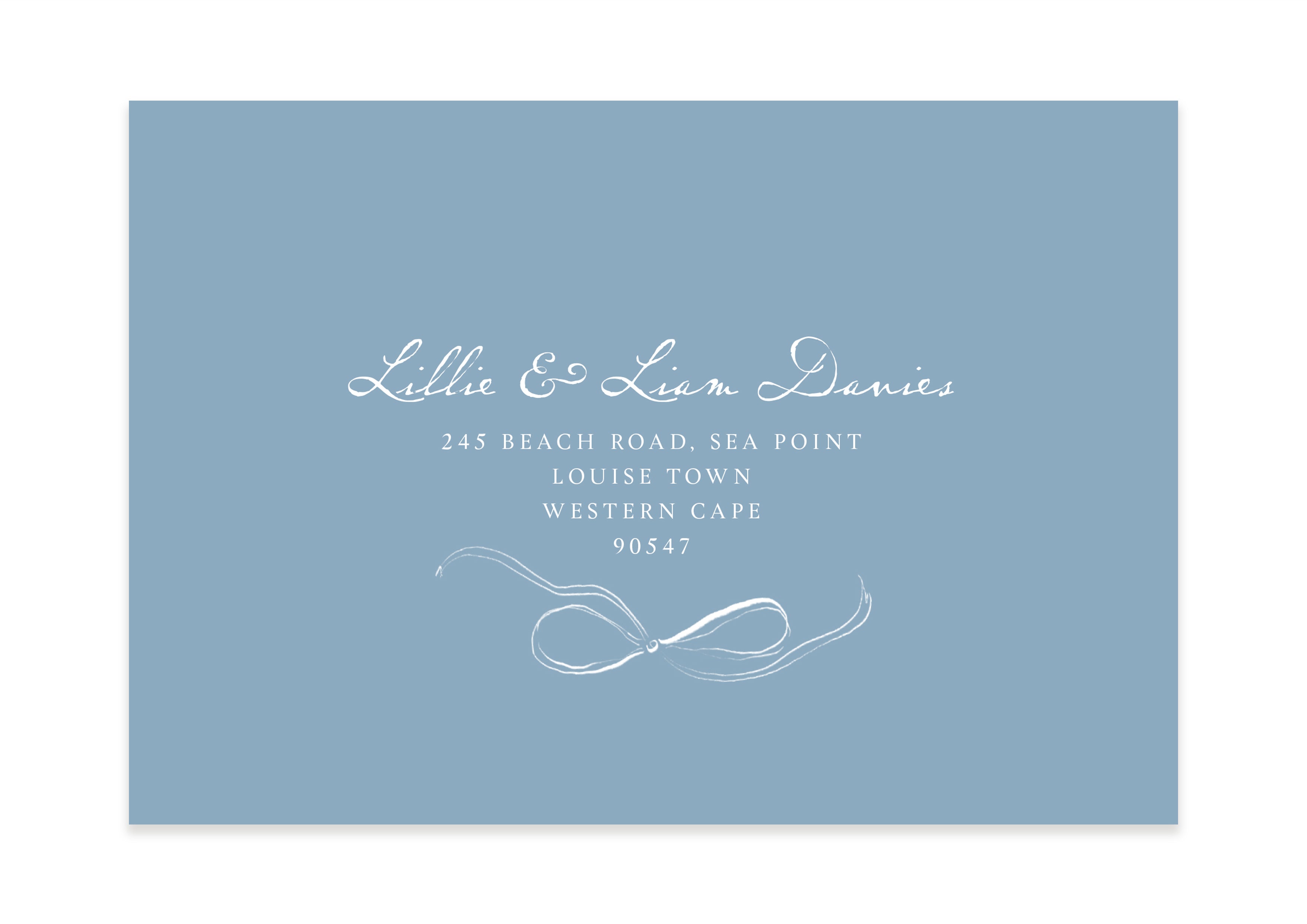 The Year Of The Bow- Dusty Blue Save the date/Invite Envelopes