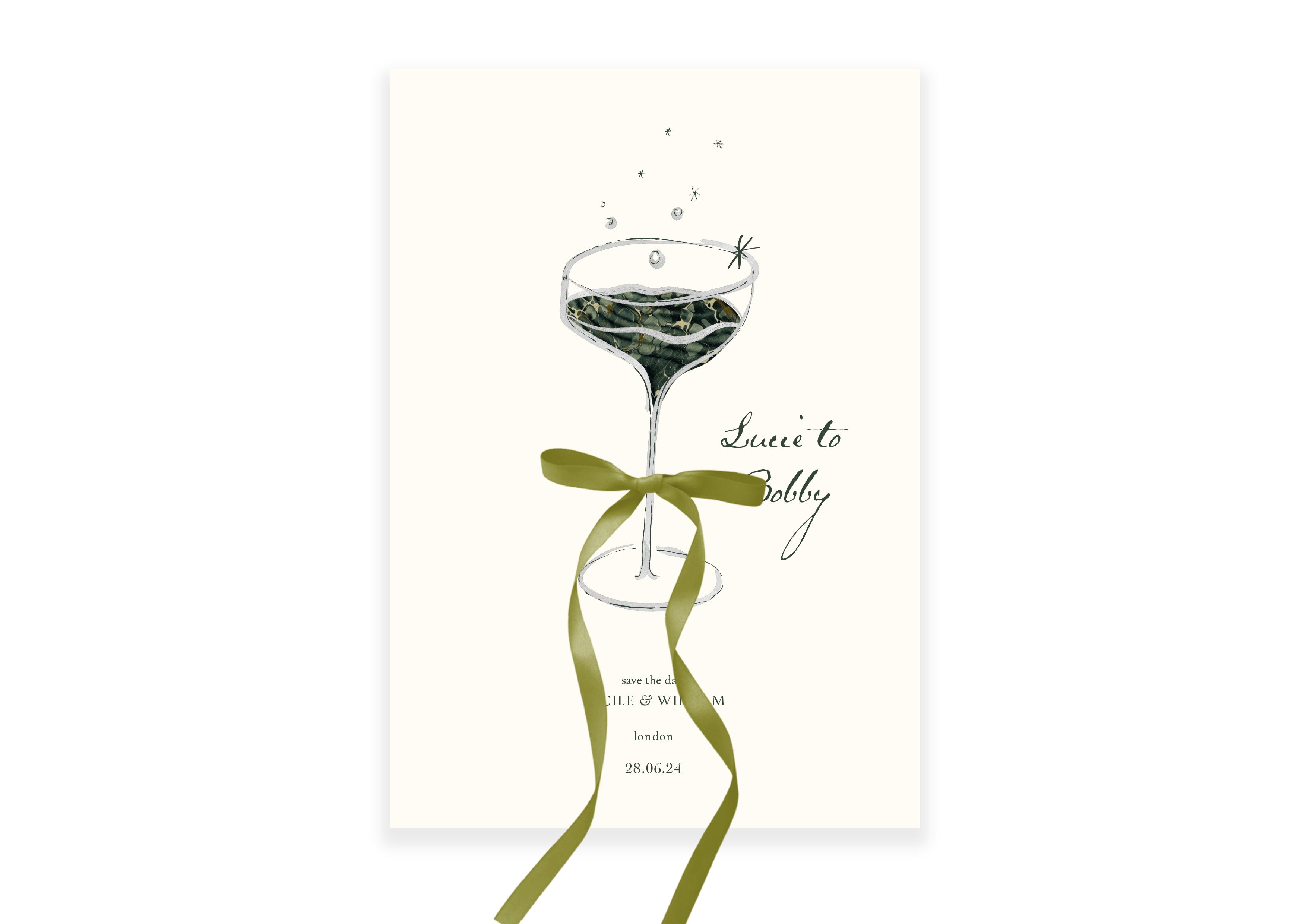 Mon Cheri - Green Save The Date