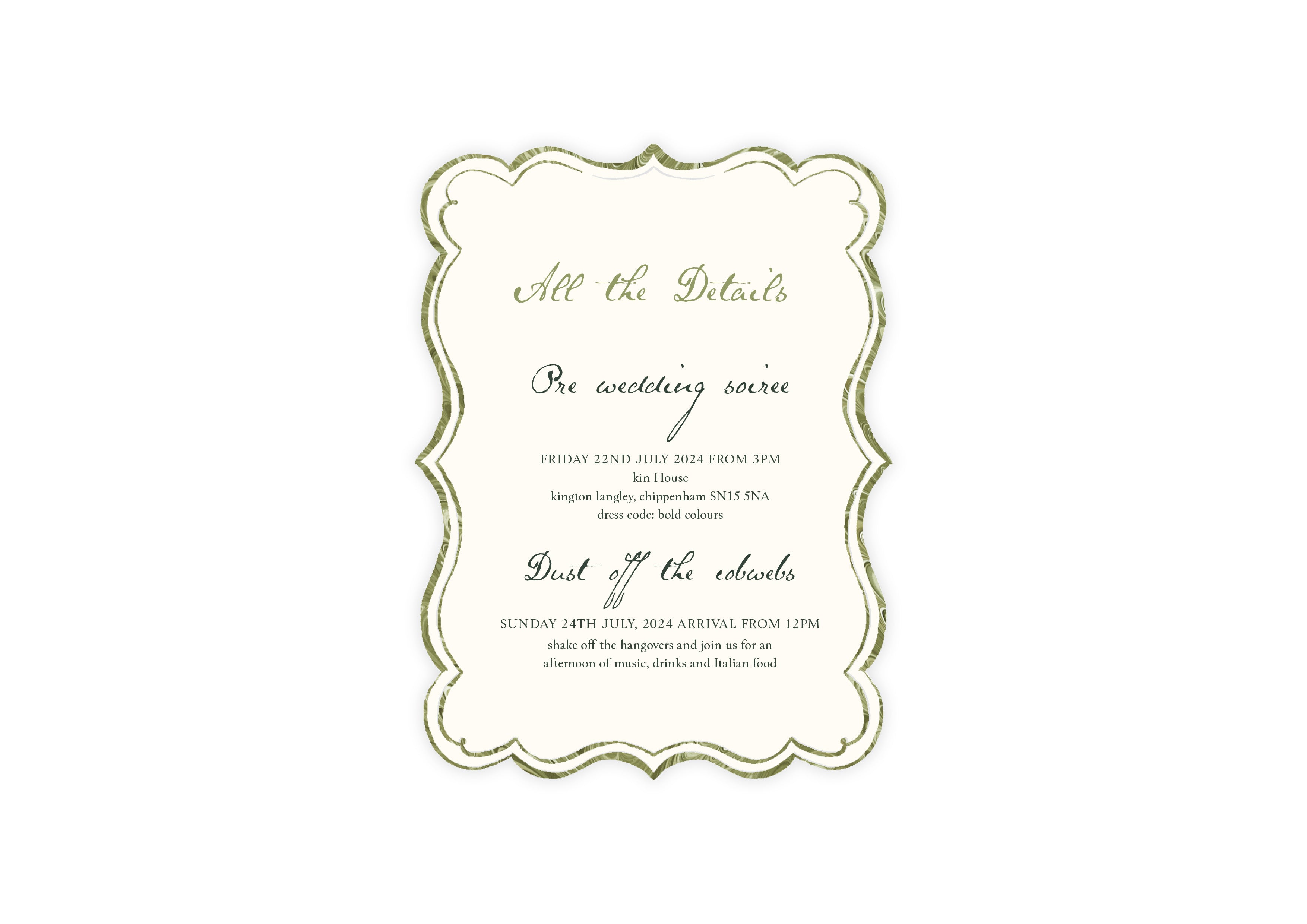 Mon Cheri - Green Shaped Details slip