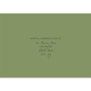 Mon Cheri - Moss Green Save The Date/Invite Envelope 2