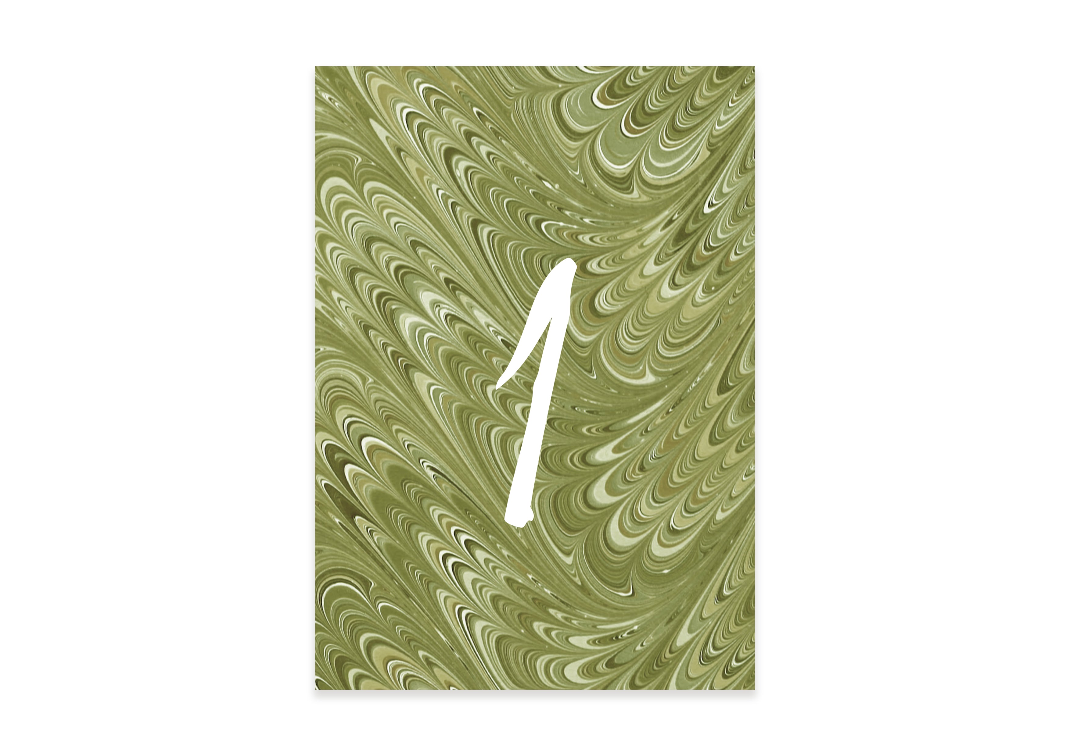 Mon Cheri - Table Number - Marble Green