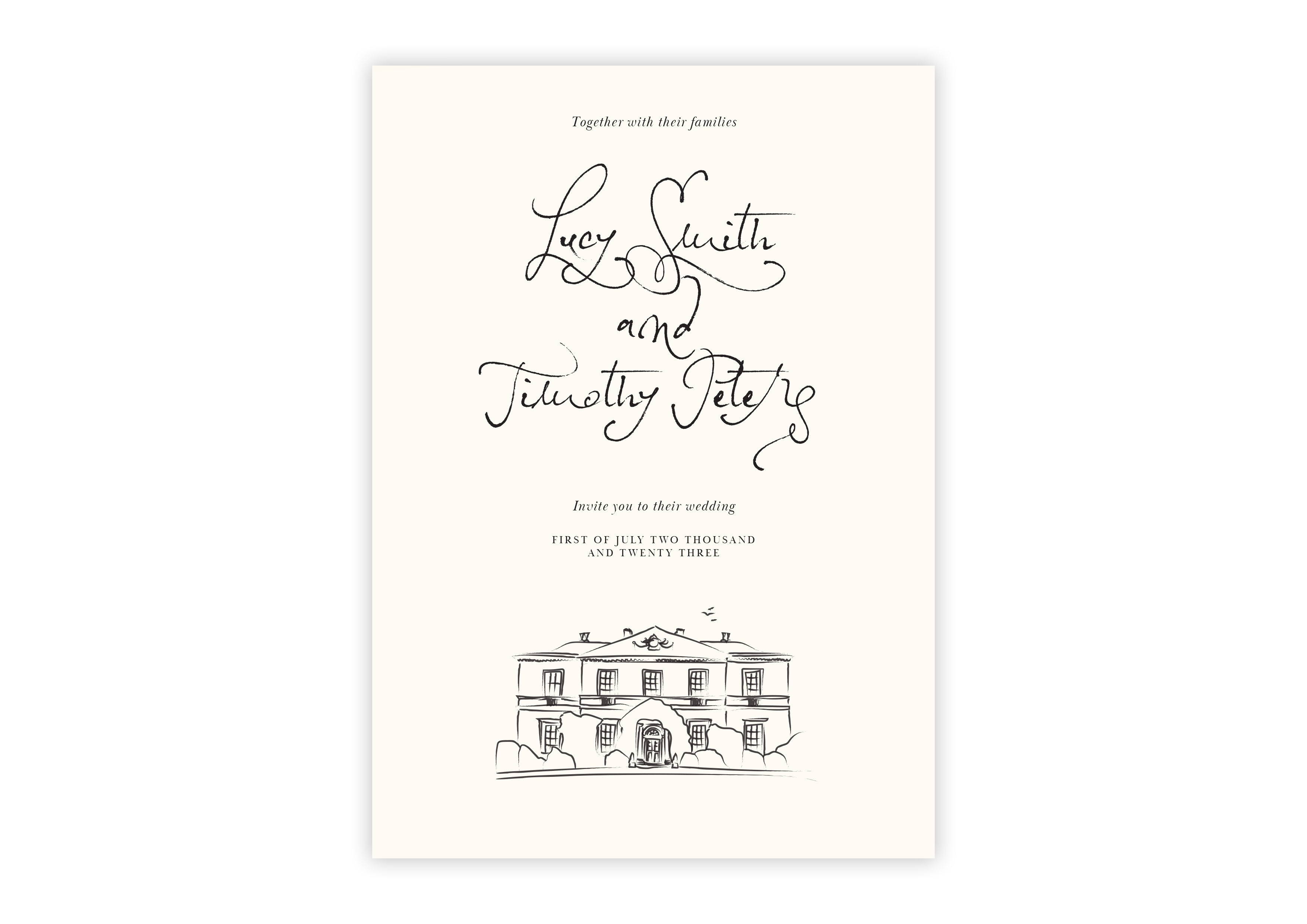 Rom Invite Examples Soirée Romantique - Invitation – Ten Story Stationery