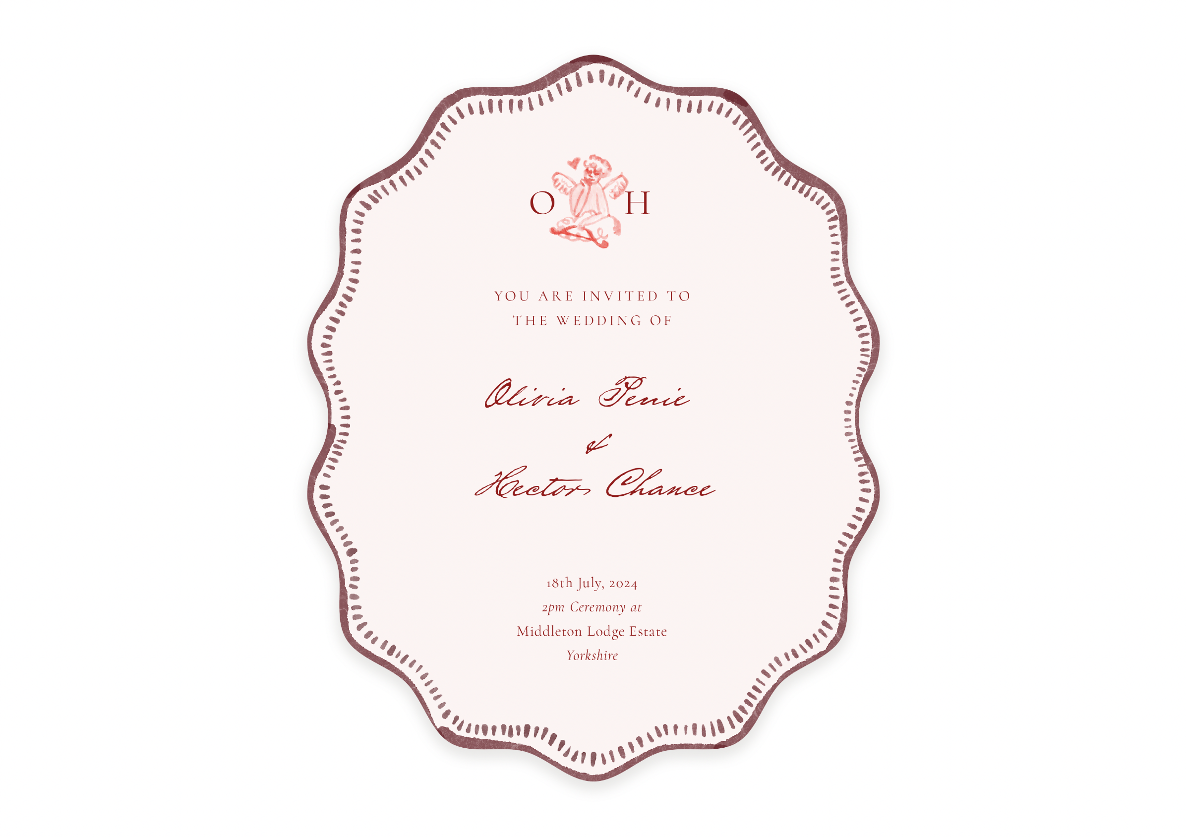 Dinner In Paris  - Waved Invitation