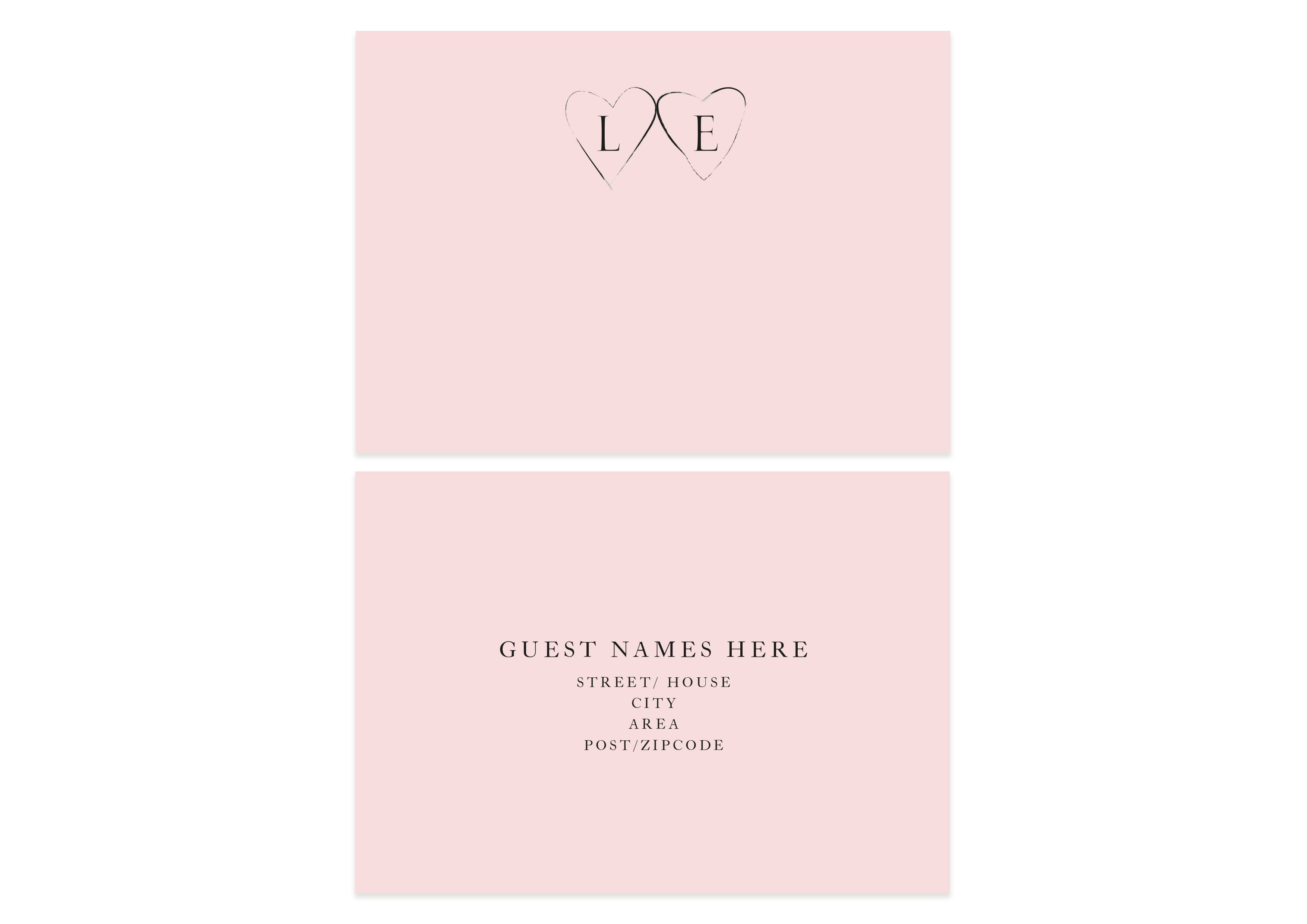 Handwritten Set - Pink Personalised Envelope