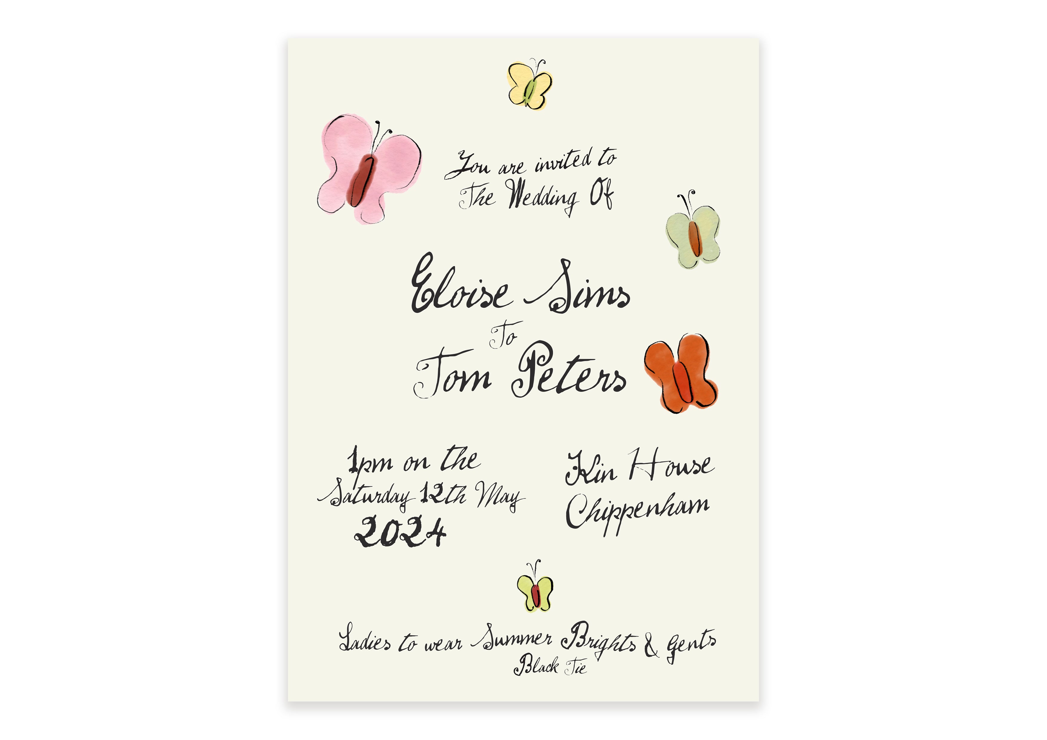 Andy Warhol  - Butterfly Invitation