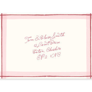 Ten Story Signature - Personalised Invite Envelope - Pink