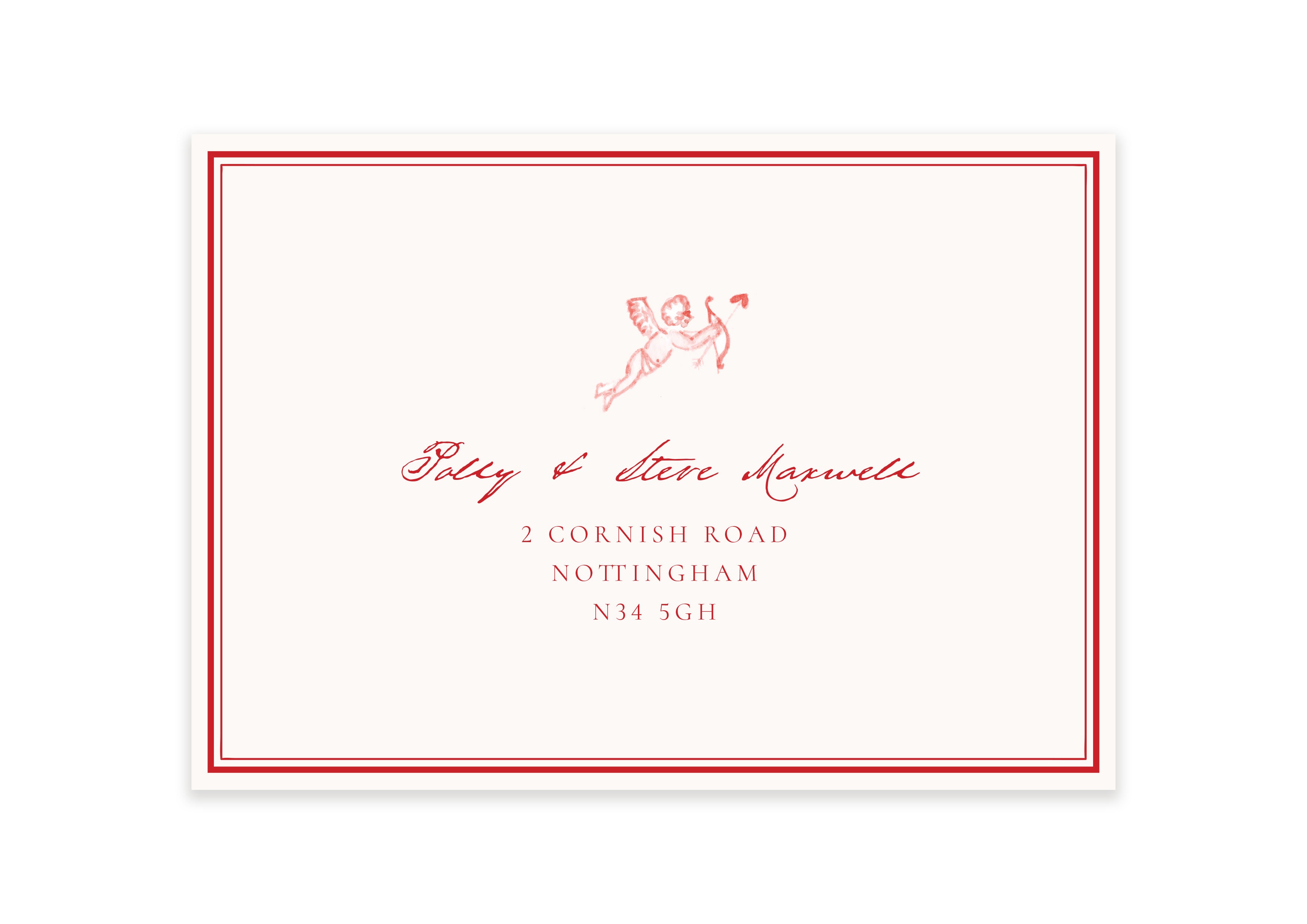 Dinner In Paris - Personalised Invite Envelope Cupid