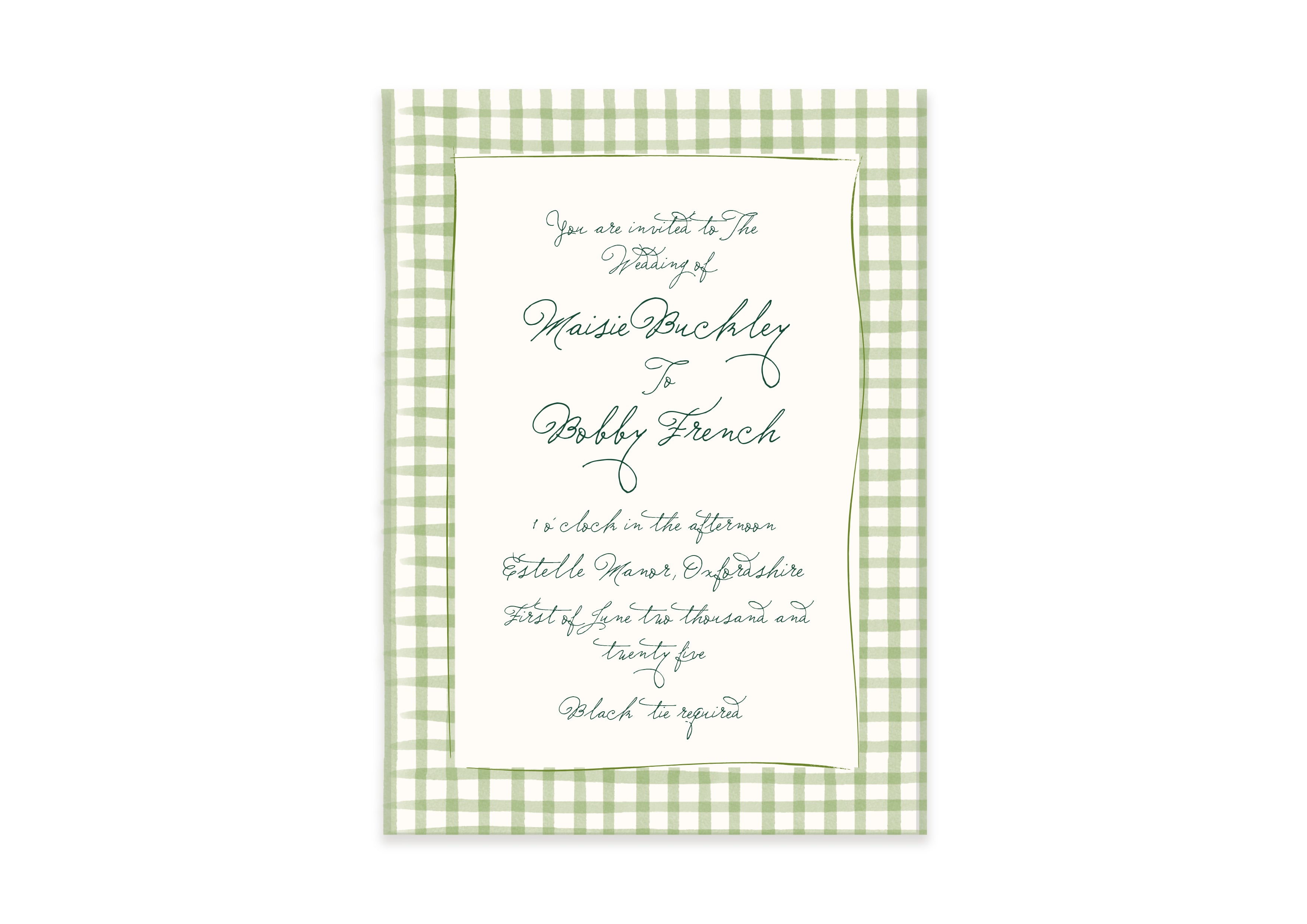 Ten Story Signature - Invitation - Green