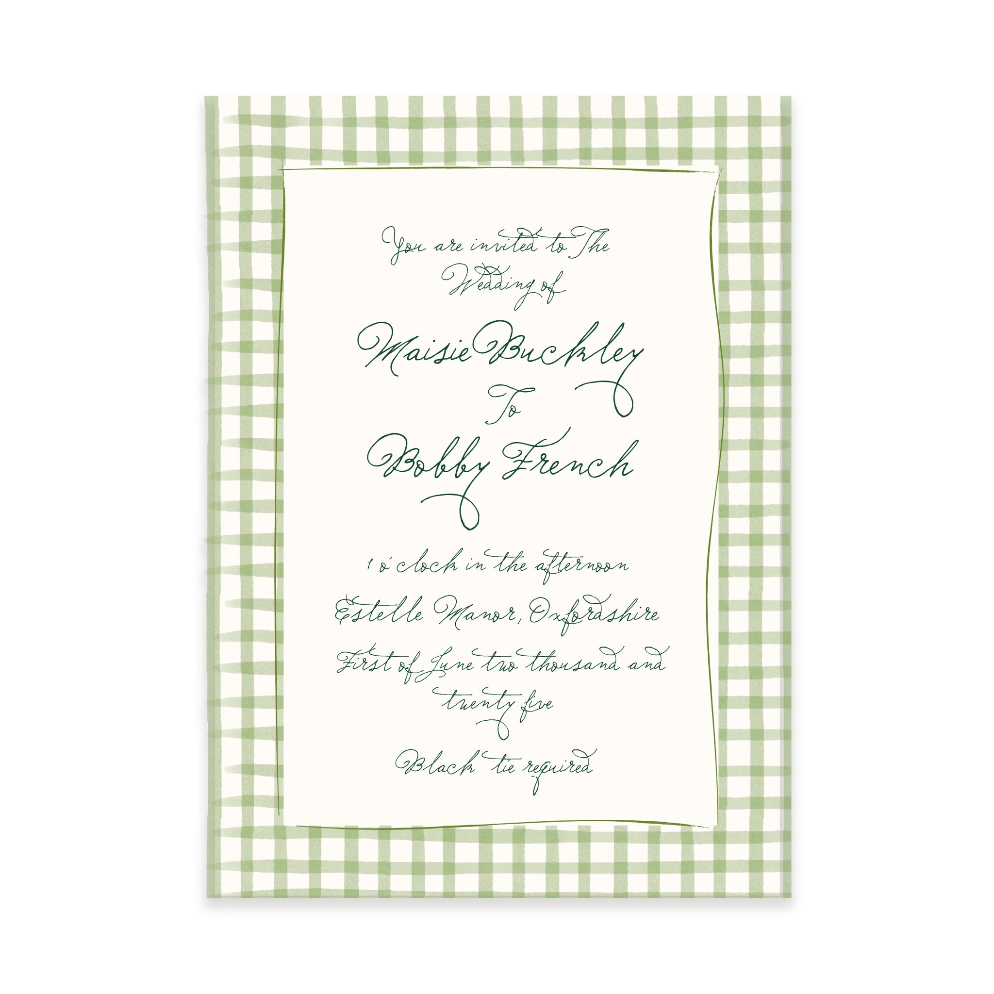 Ten Story Signature - Invitation - Green