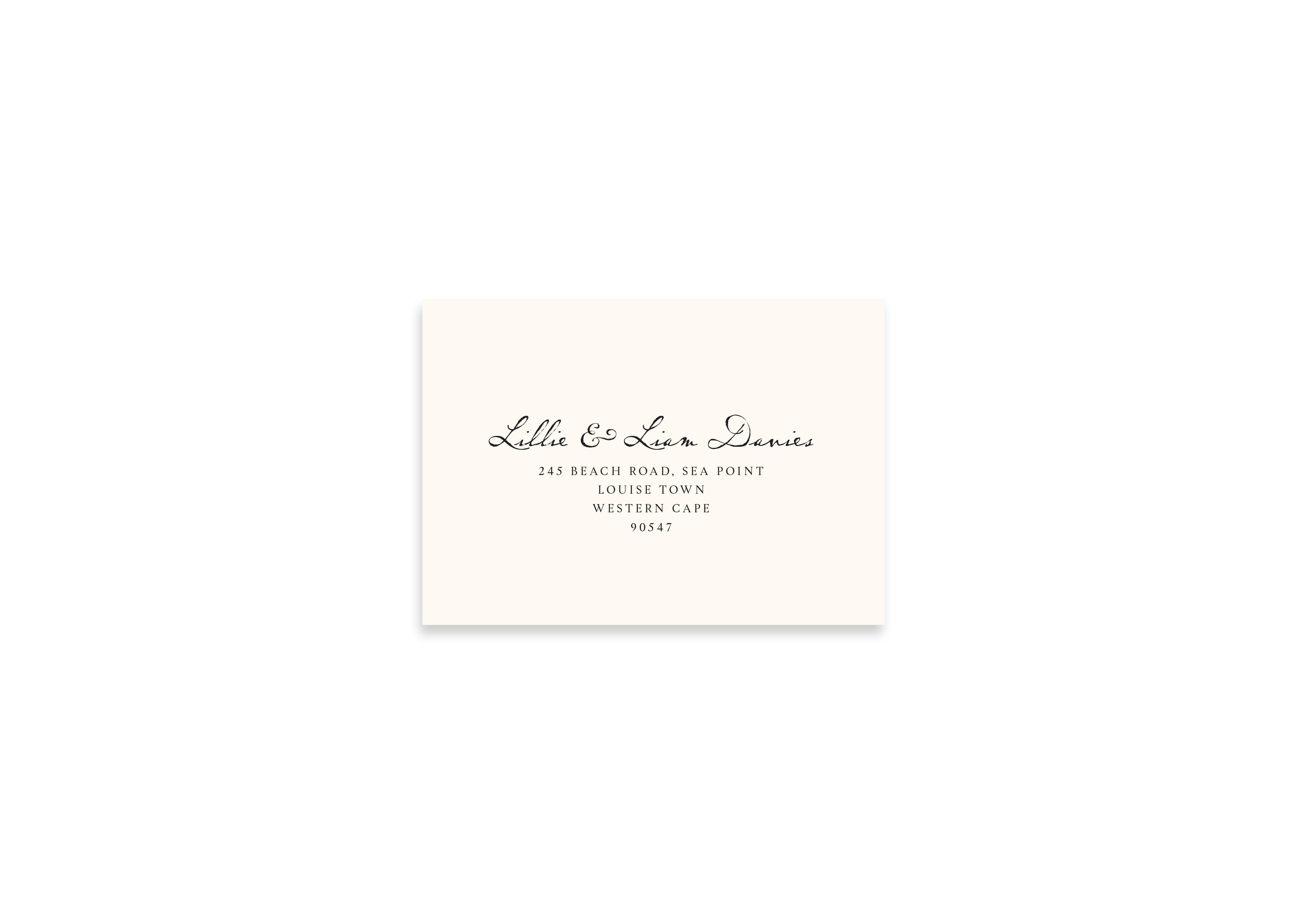 The Year Of The Bow - Ivory RSVP Envelope