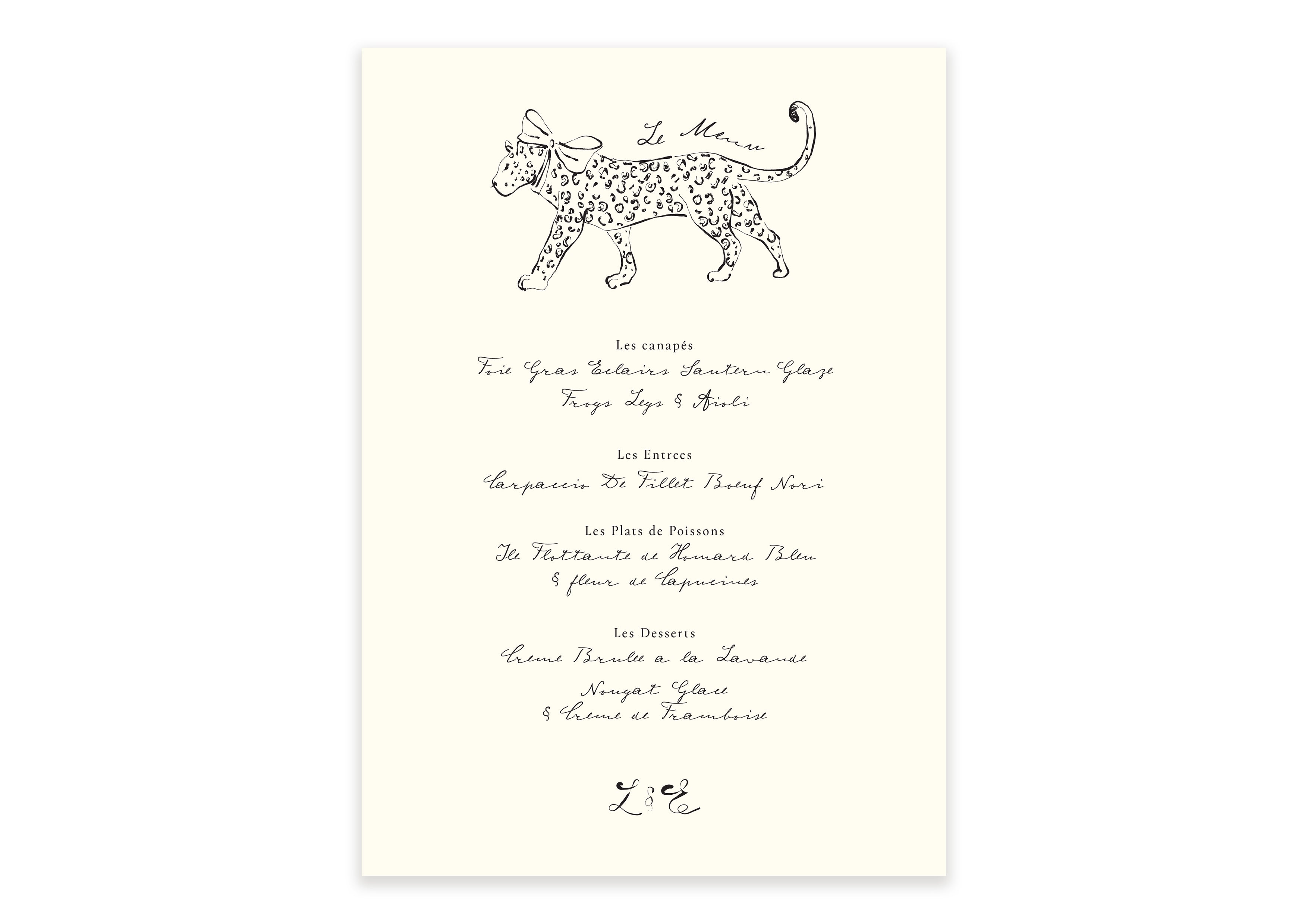 Parisian Lovers  - Leopard Menu