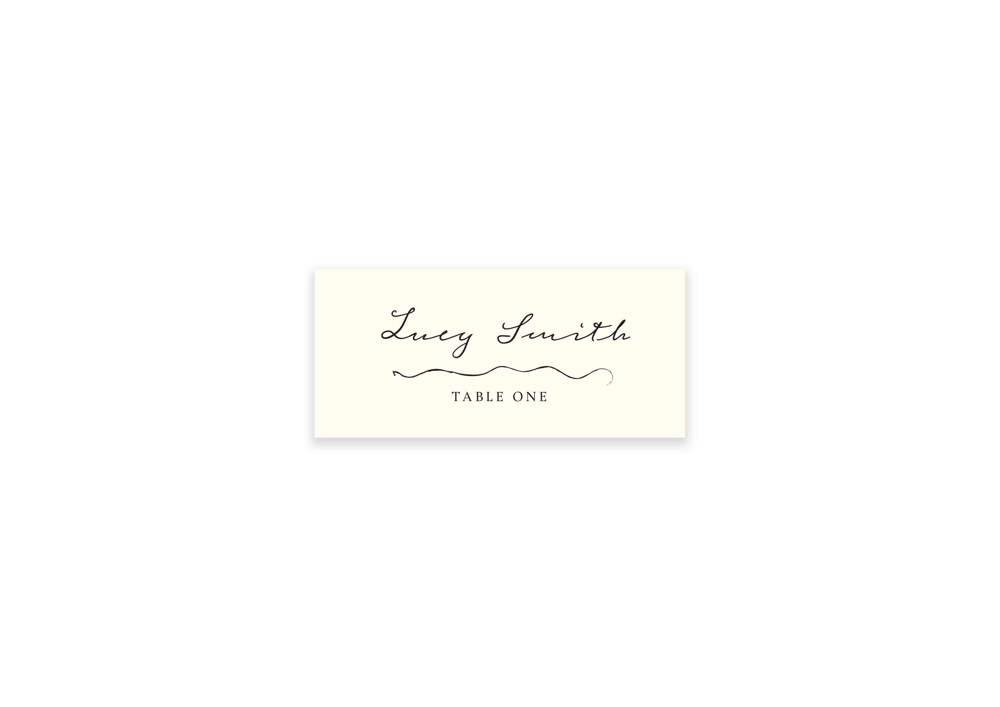 Parisian Lovers - Squiggle Escort Card