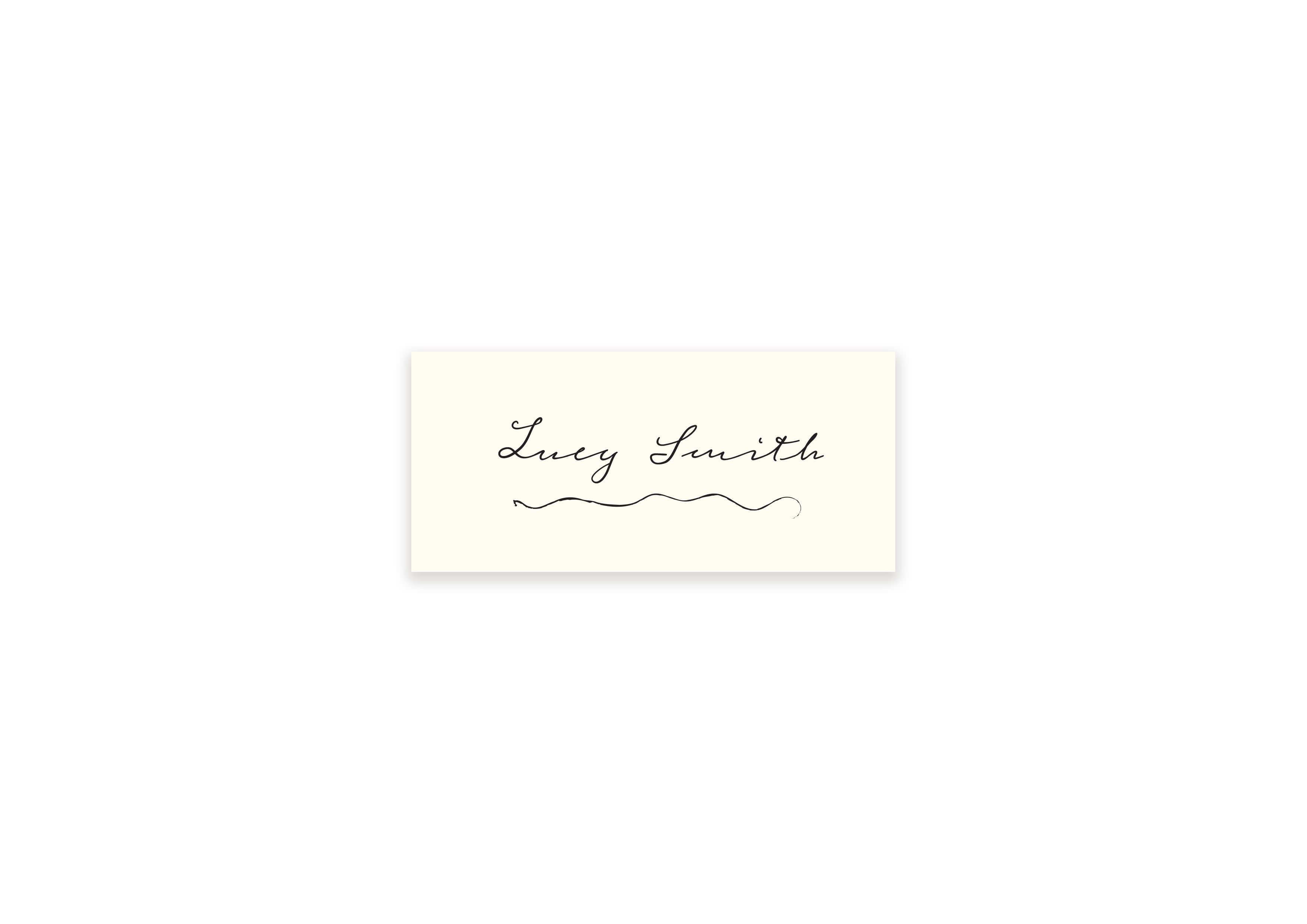 Parisian Lovers - Squiggle Name Card