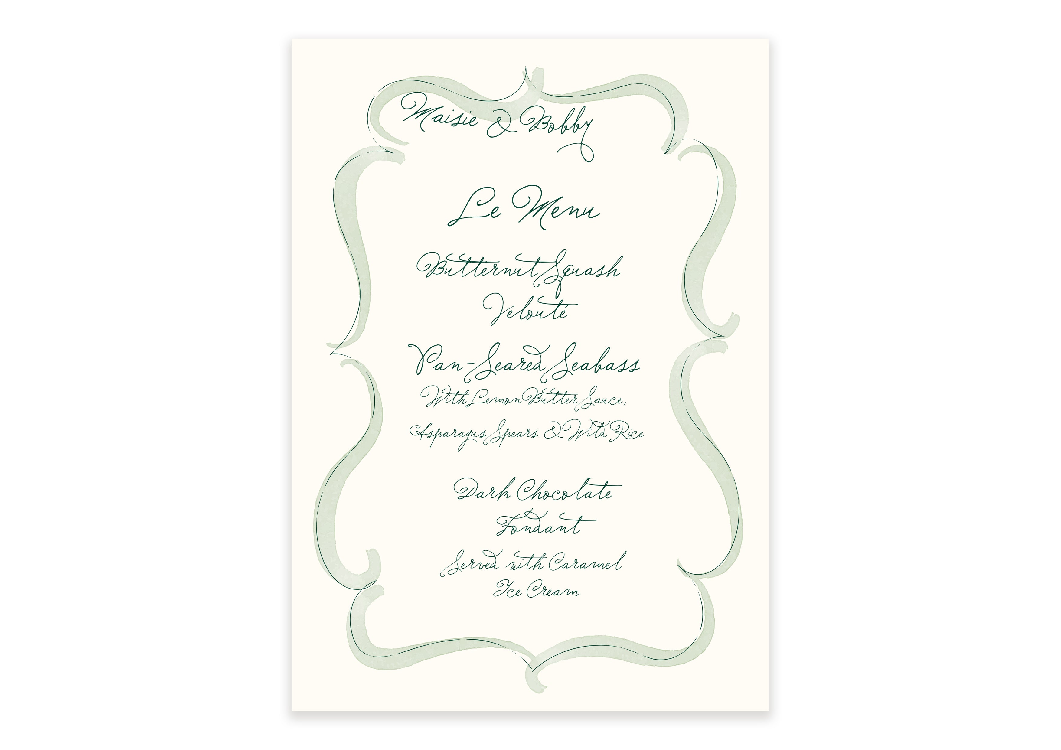 Ten Story Signature   - Menu with Border - Green