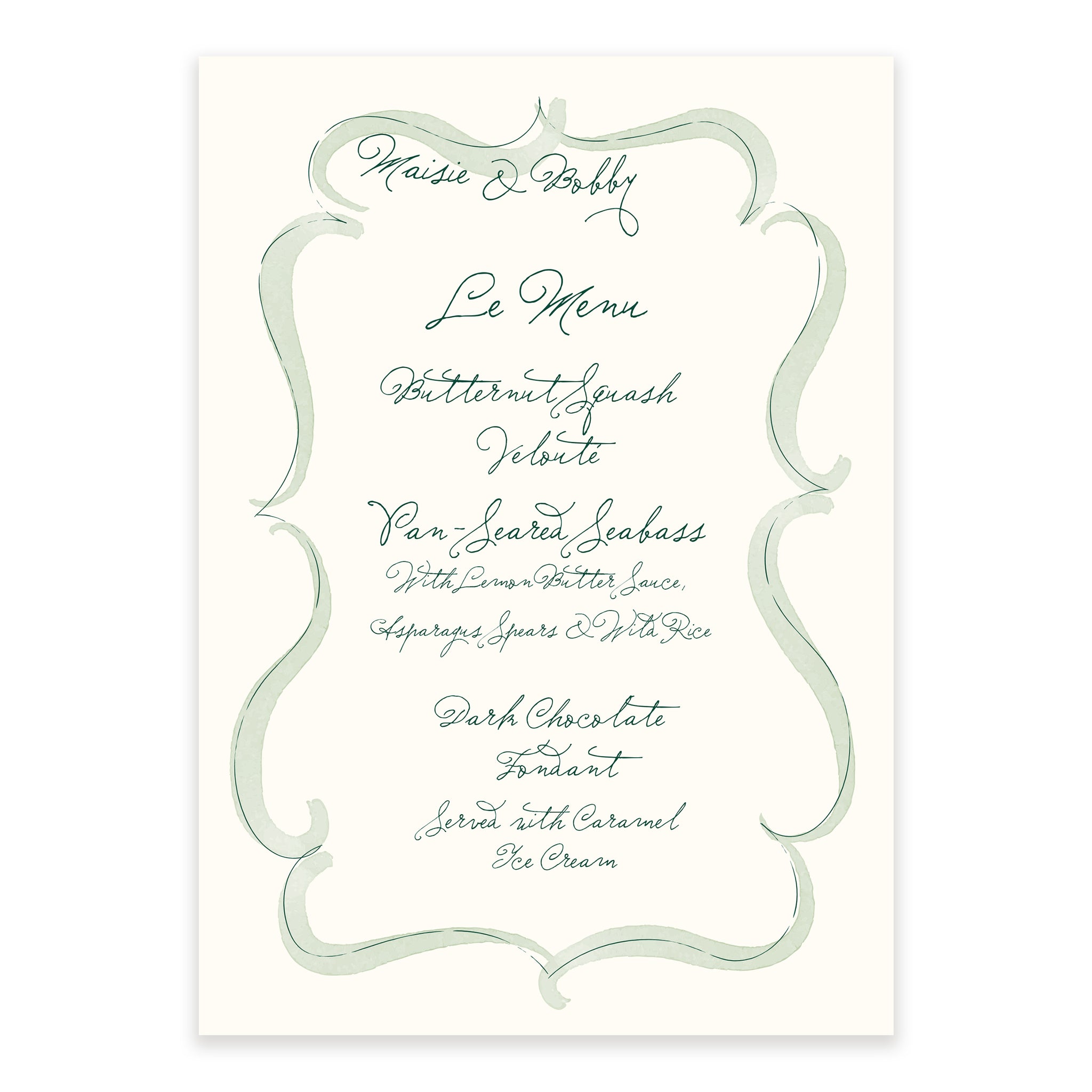 Ten Story Signature   - Menu with Border - Green