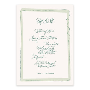 Ten Story Signature   - Menu with Border - Green 2