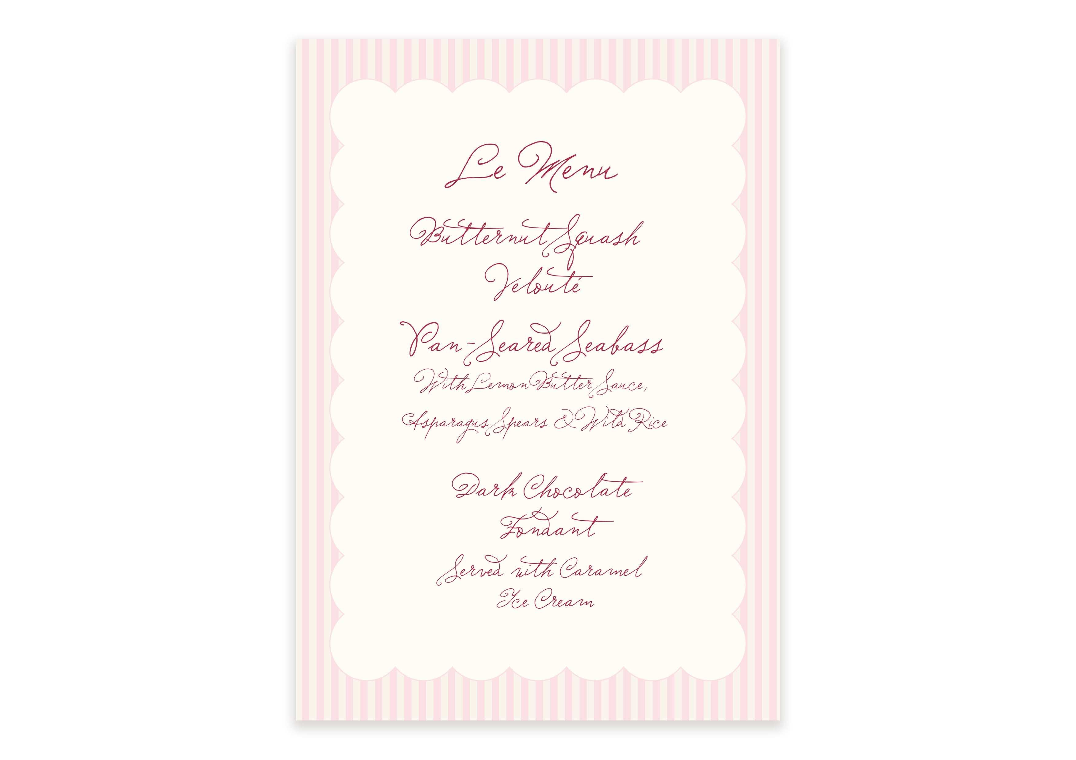 Ten Story Signature   - Menu with Stripes