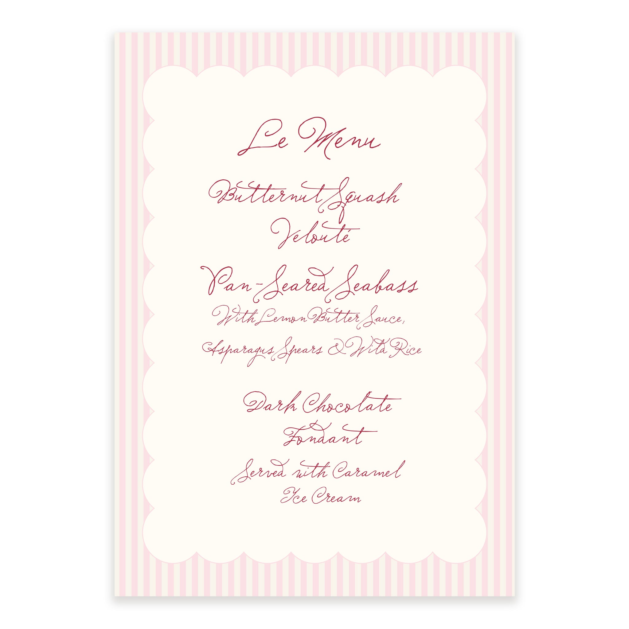 Ten Story Signature   - Menu with Stripes