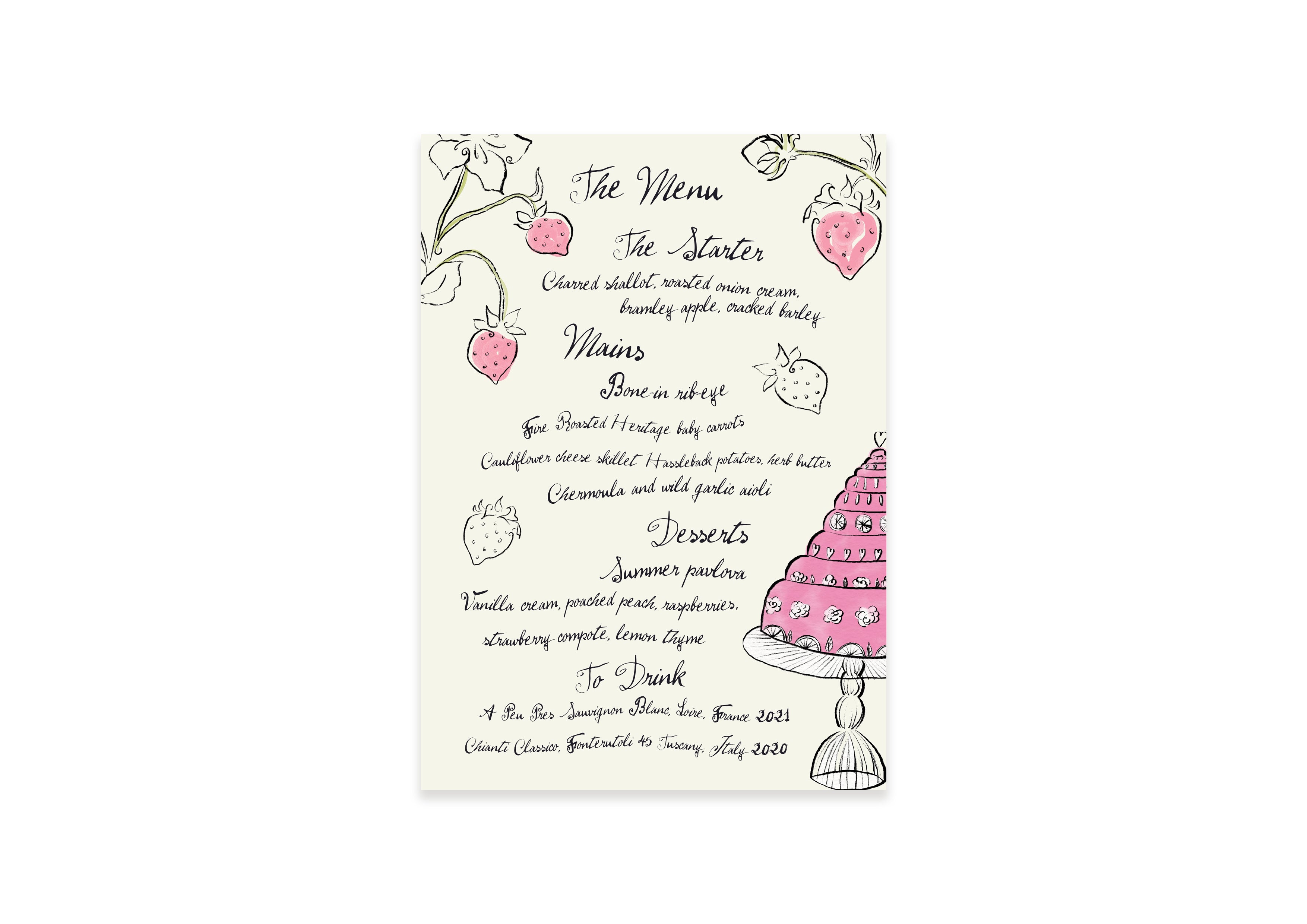 Andy Warhol  - Strawberries Menu