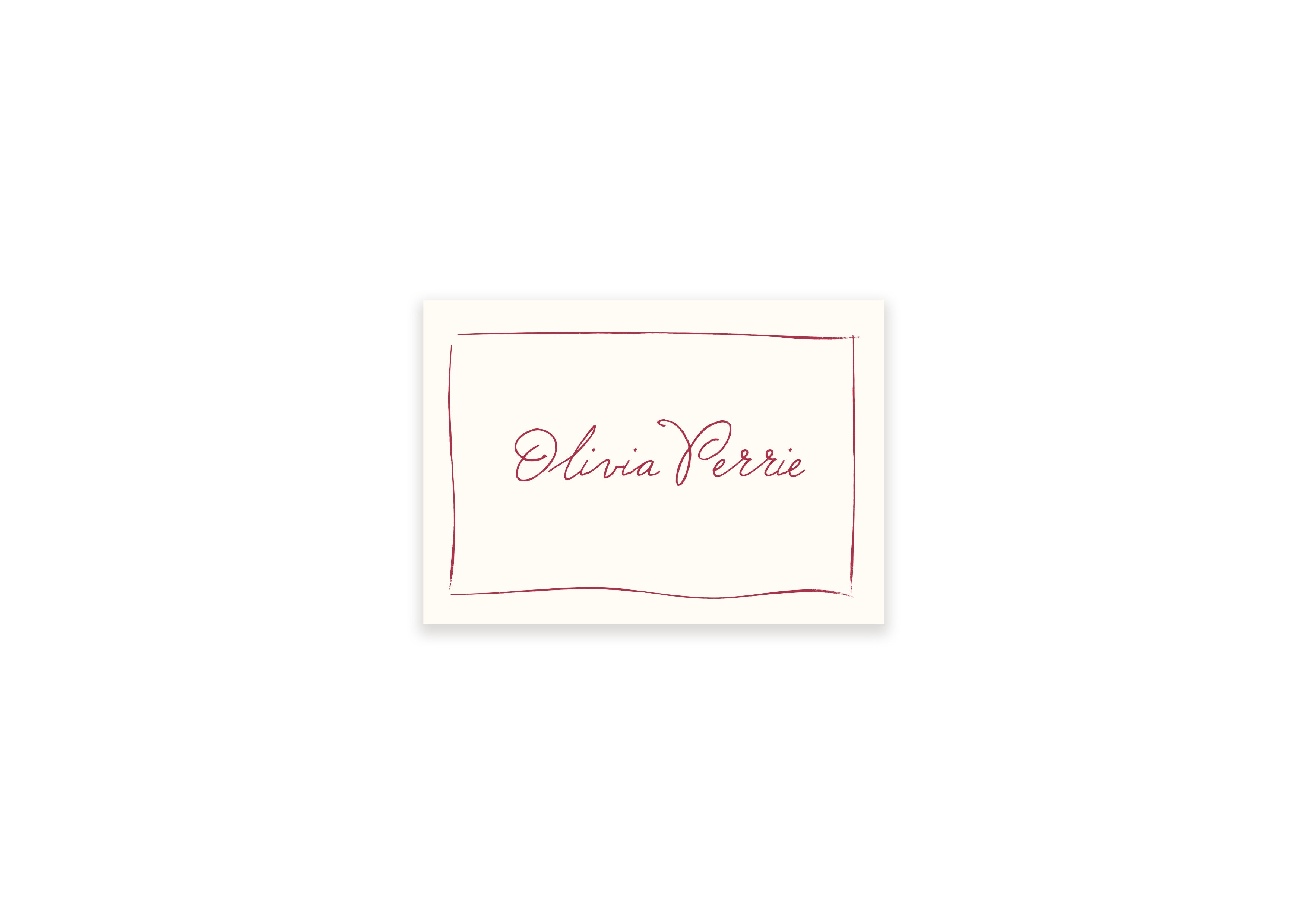 Ten Story Signature - Name Card 5 - Pink