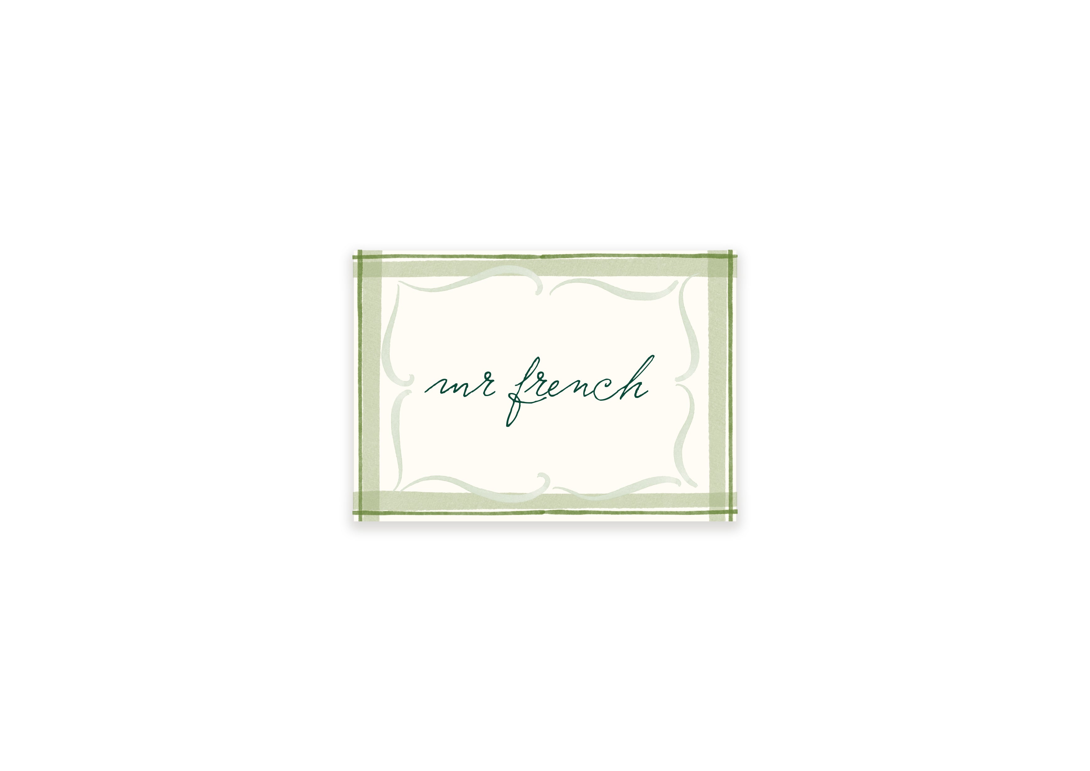 Ten Story Signature - Name Card 3  - Green