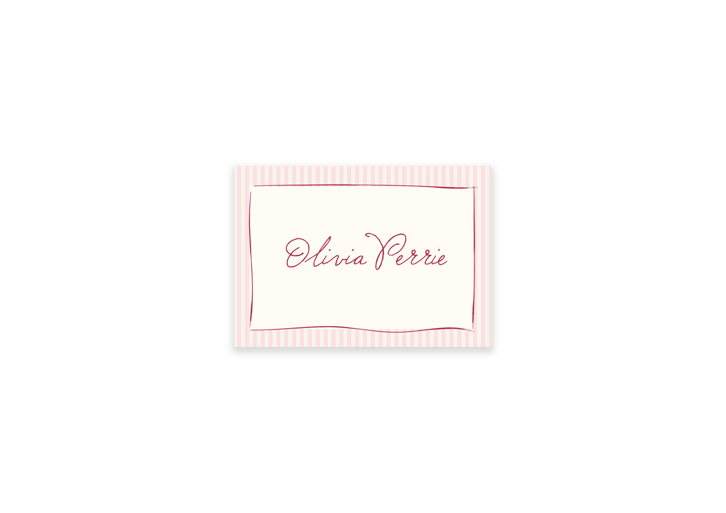 Ten Story Signature - Name Card 2 - Pink – Ten Story Stationery