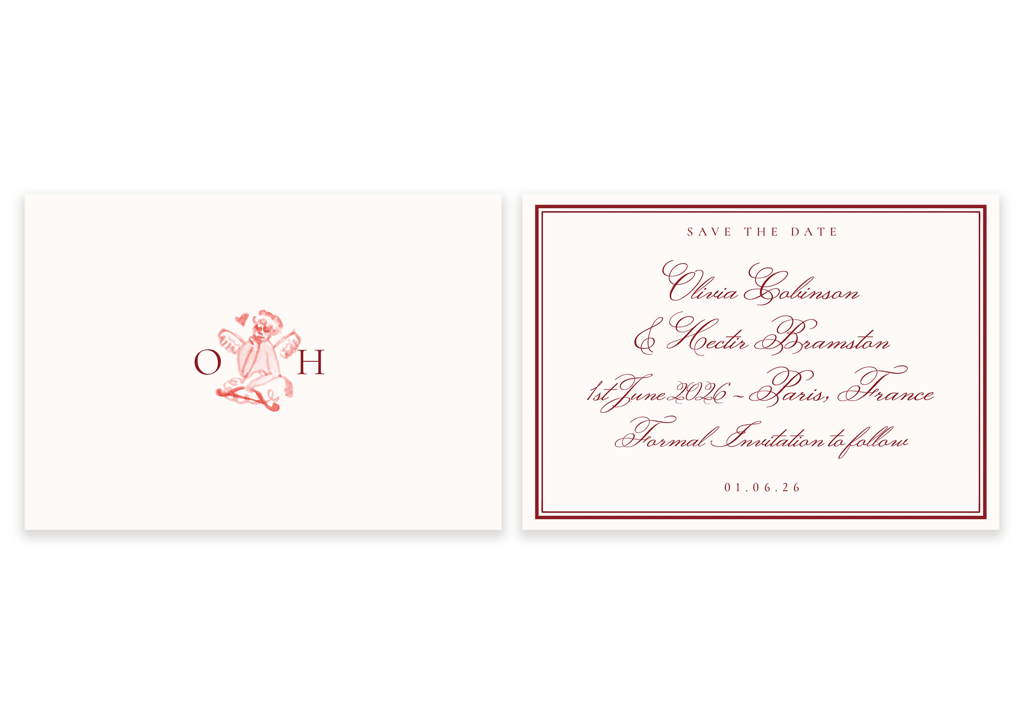 Dinner In Paris - Save The Date's Cupid