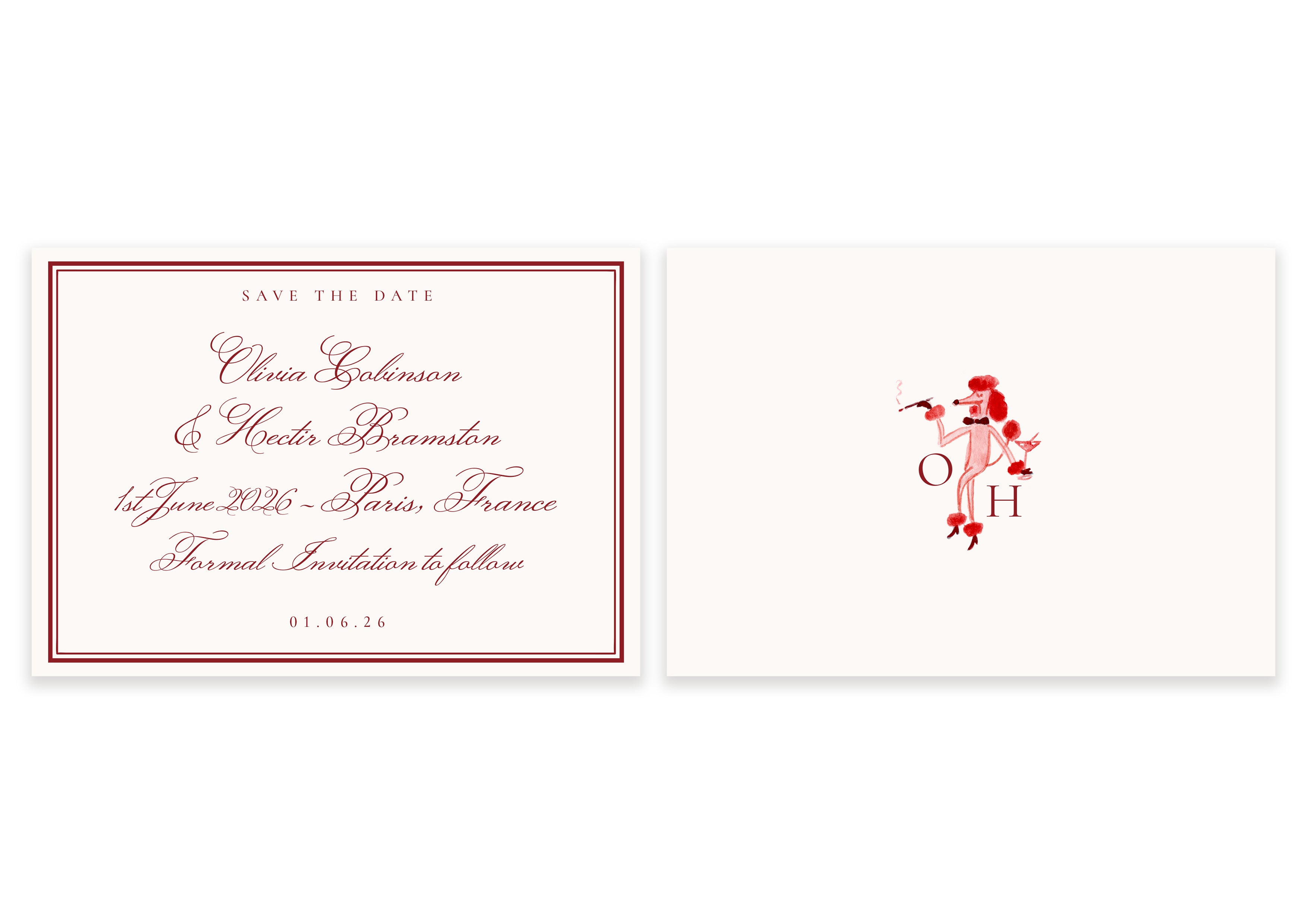 Dinner In Paris - Save The Date's Animals