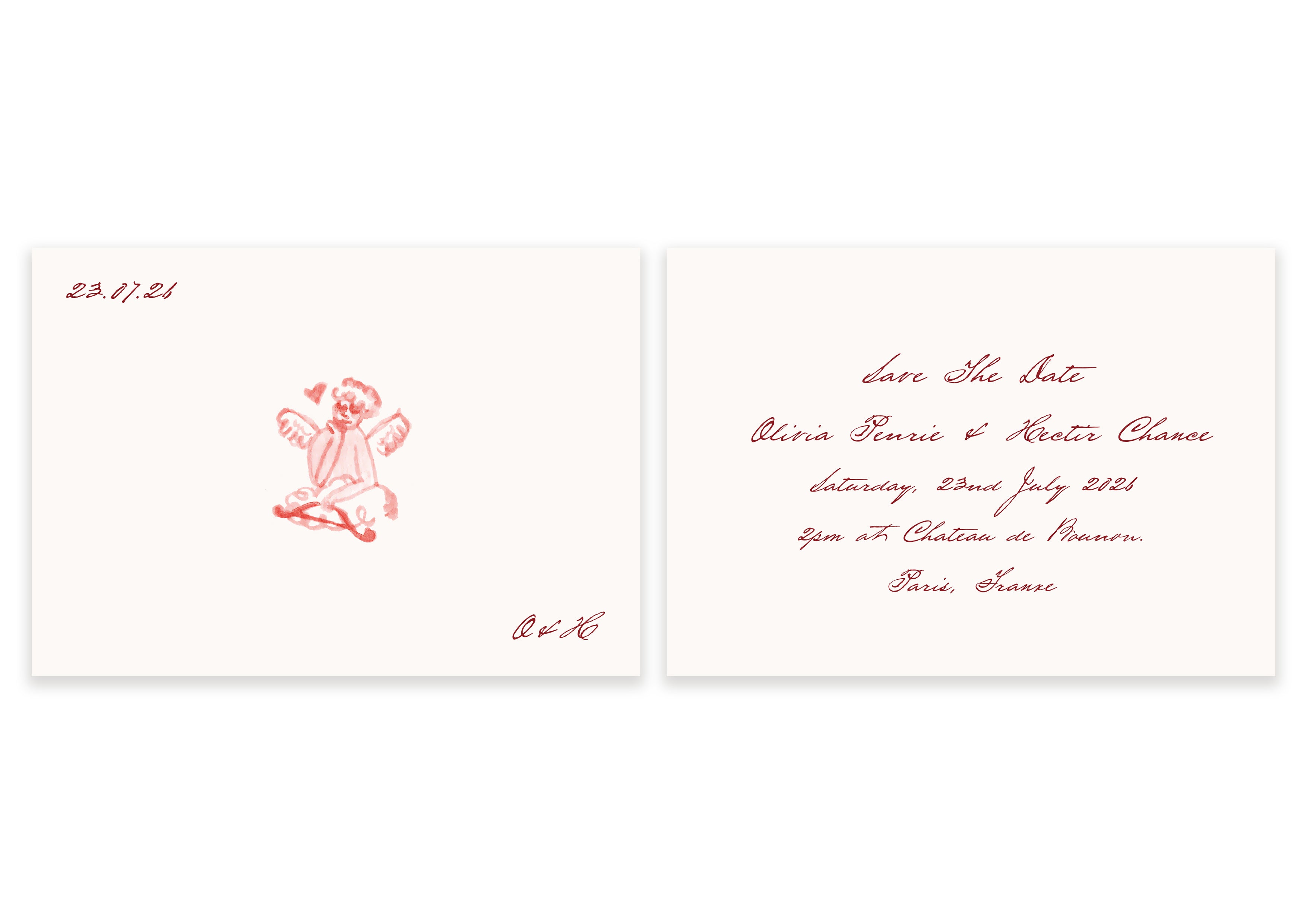 Dinner In Paris - Save The Date's Cupid